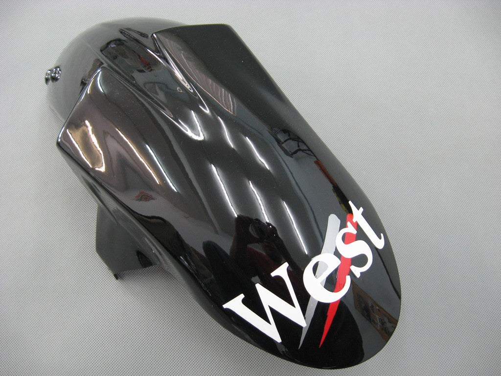 2006-2007 Kawasaki ZX 10R Carénages Amotopart Noir Blanc West Racing Customs Carénage