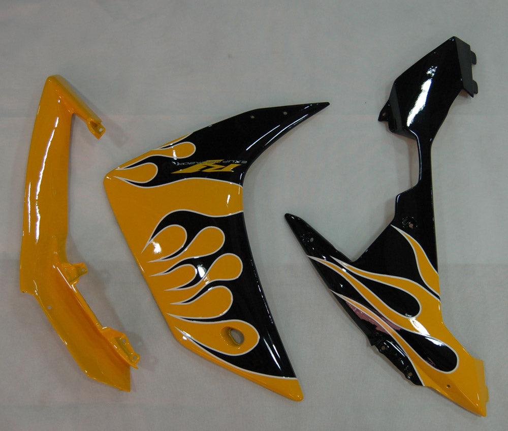 2007-2008 Yamaha YZF-R1 Yellow & Black Flame Racing Fairings Generic