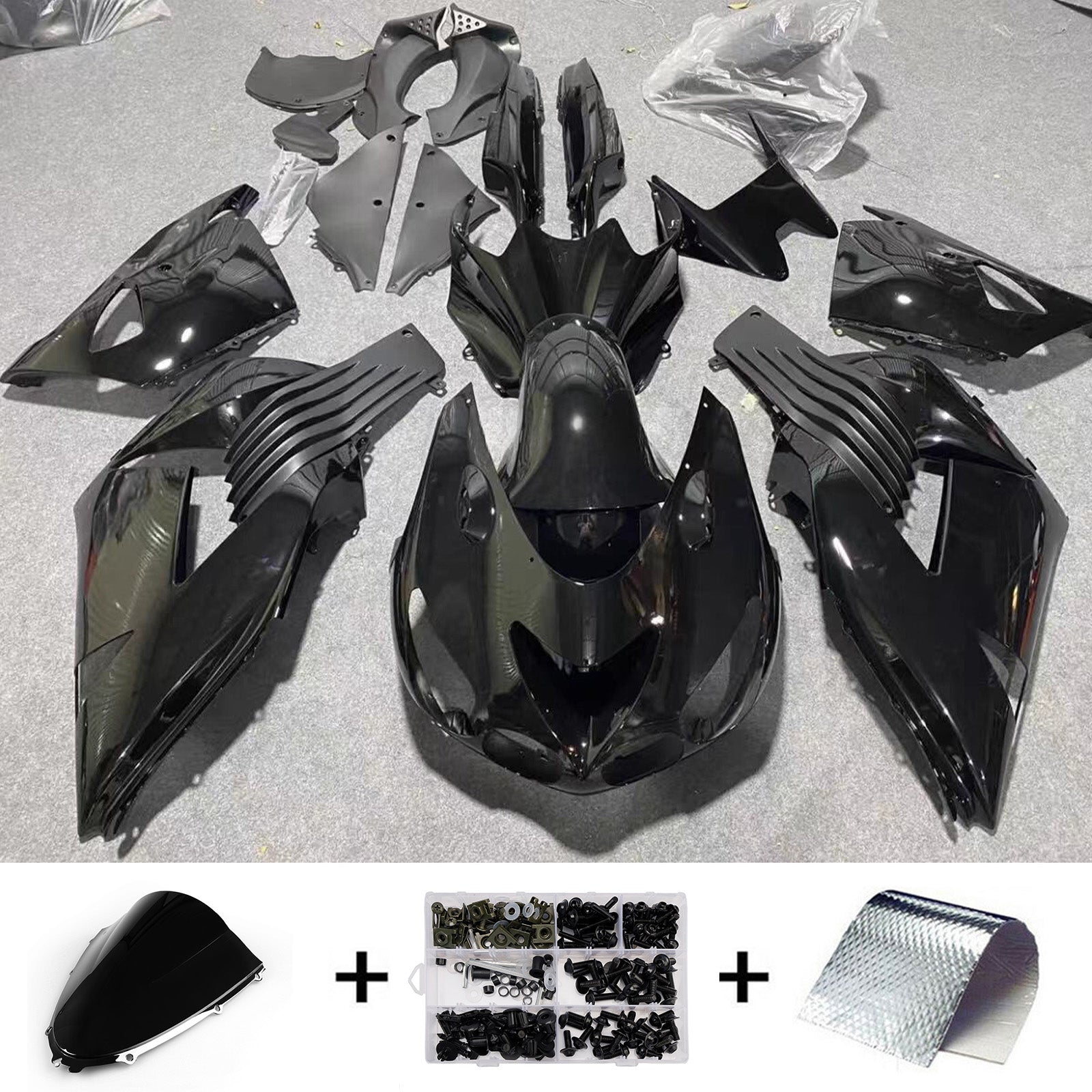 Injection Fairing Kit Bodywork fit For Kawasaki ZX14R ZZR1400 2006-2011