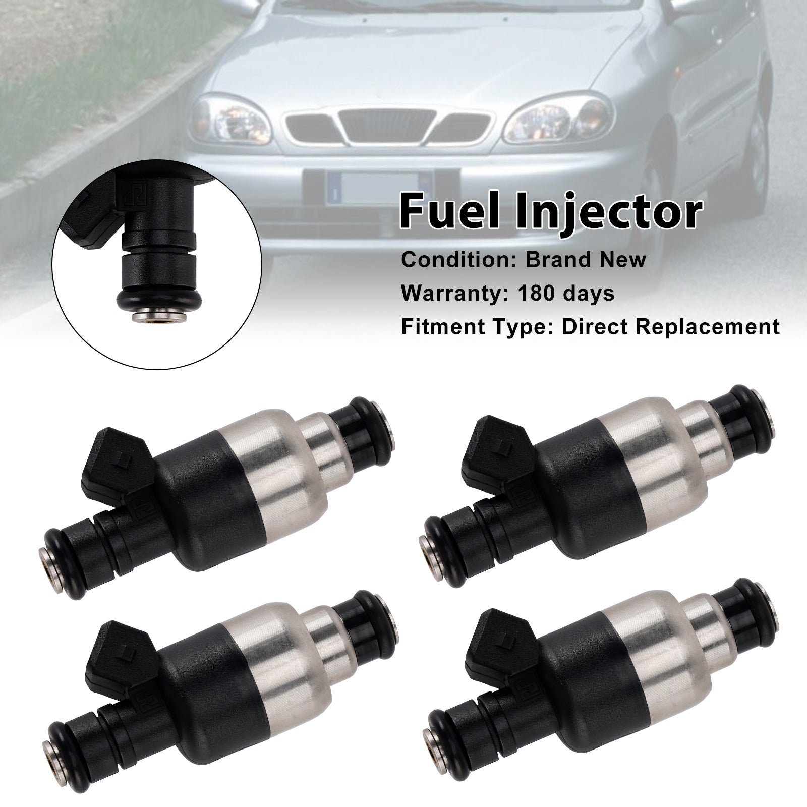 4pcs injecteur de carburant 17109450 Fit Daewoo Lanos 1997-2004 Fit Nexia 1995-1997