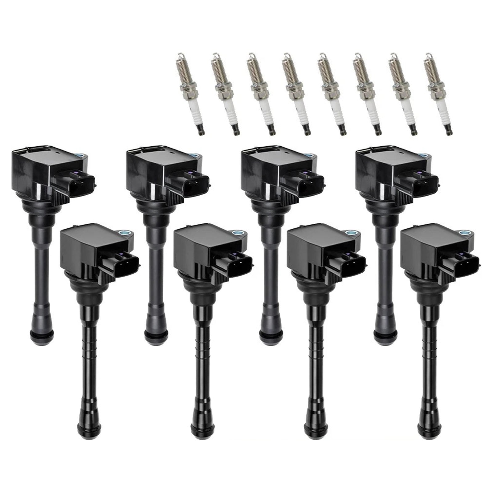 2017-2020 Nissan Titan 5.6L V8 8X Ignition Coil & Spark Plug UF812 UF813