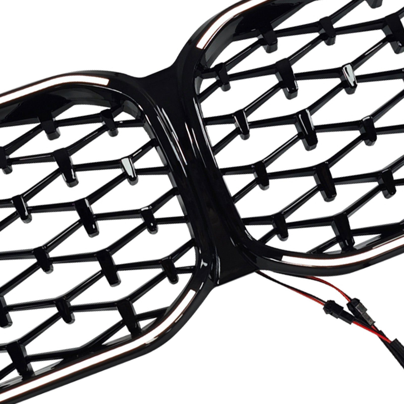 Gloss Black Front Grille Grill Fit BMW 2 Series F44 2020-2023 Coupe Diamond