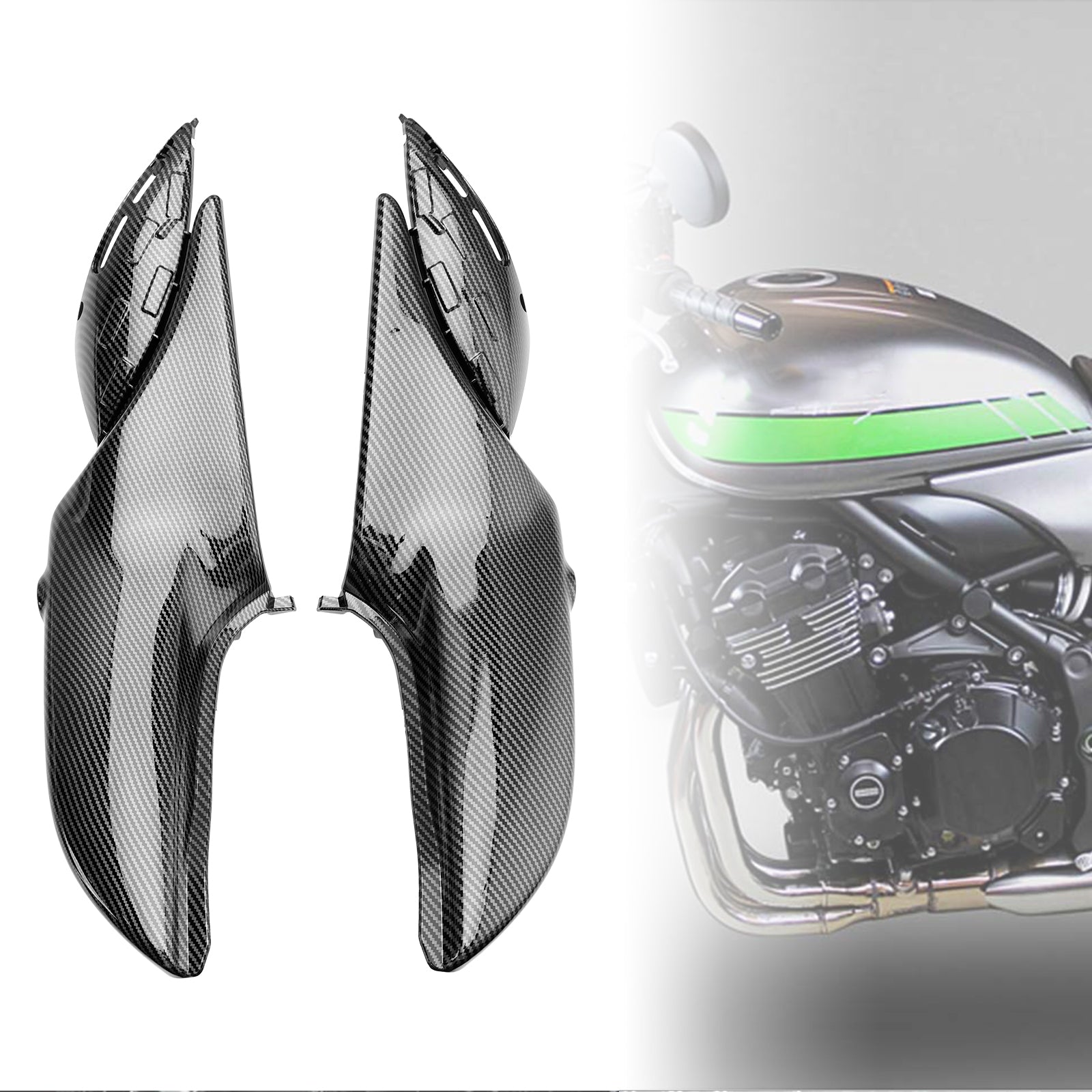 Side Frame Panel Protector Fairings Cover For Kawasaki Z900RS 2018-2024