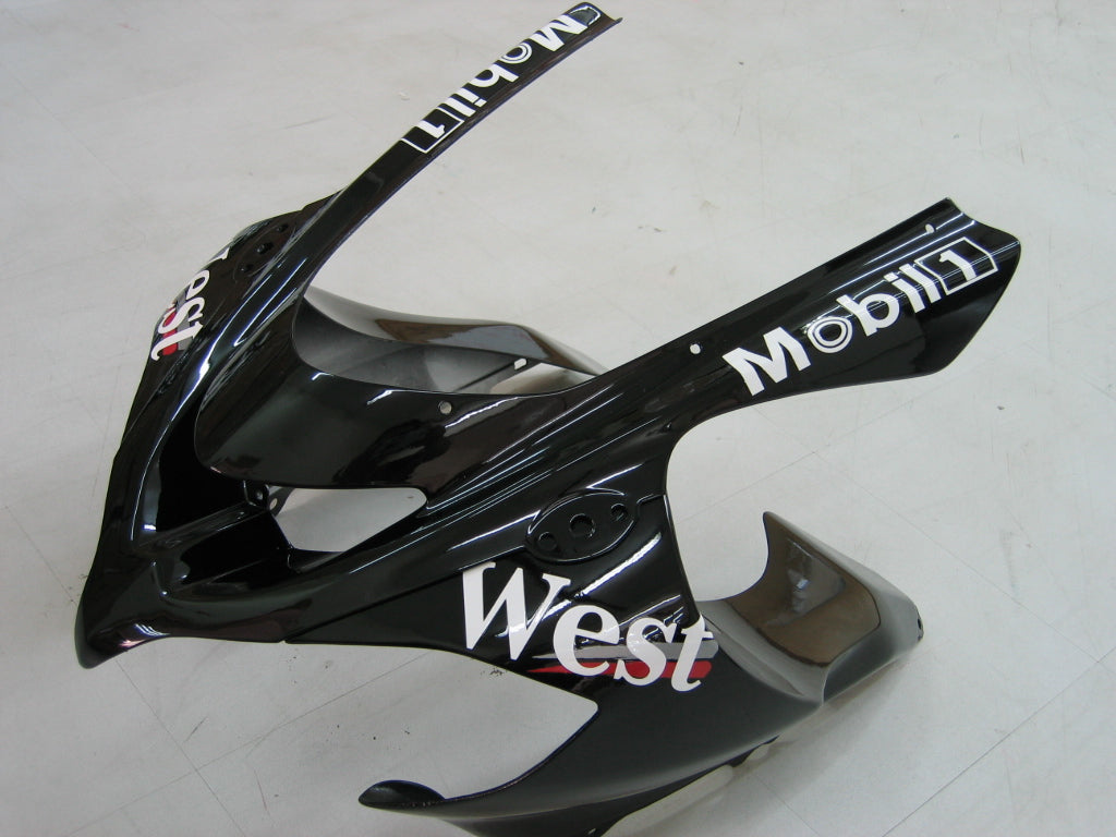 2004-2005 Kawasaki ZX 10R Noir Blanc West Racing Carénages Générique