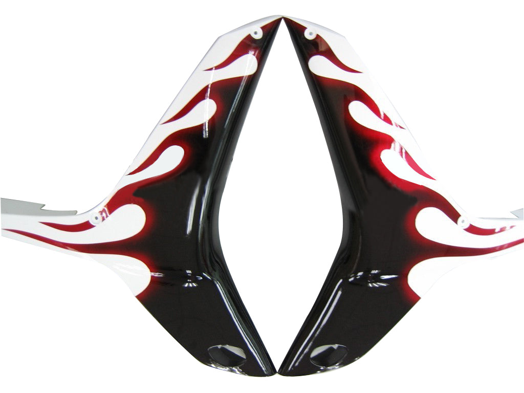 2007-2008 Honda CBR 600 RR White Black & Red Flame CBR Racing Fairings Generic