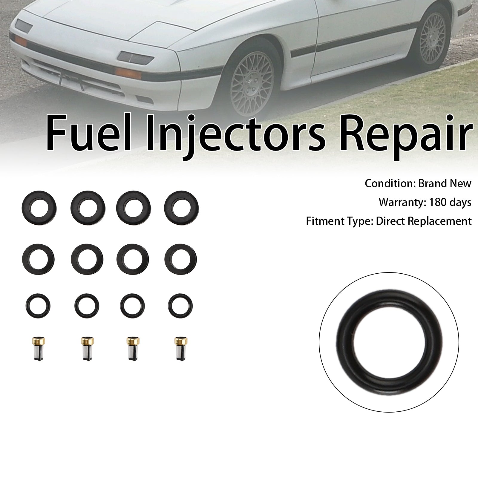 1986-1991 Mazda RX-7 FC 13B Rotary 4st bränsleinsprutare O-ringfiltertätning