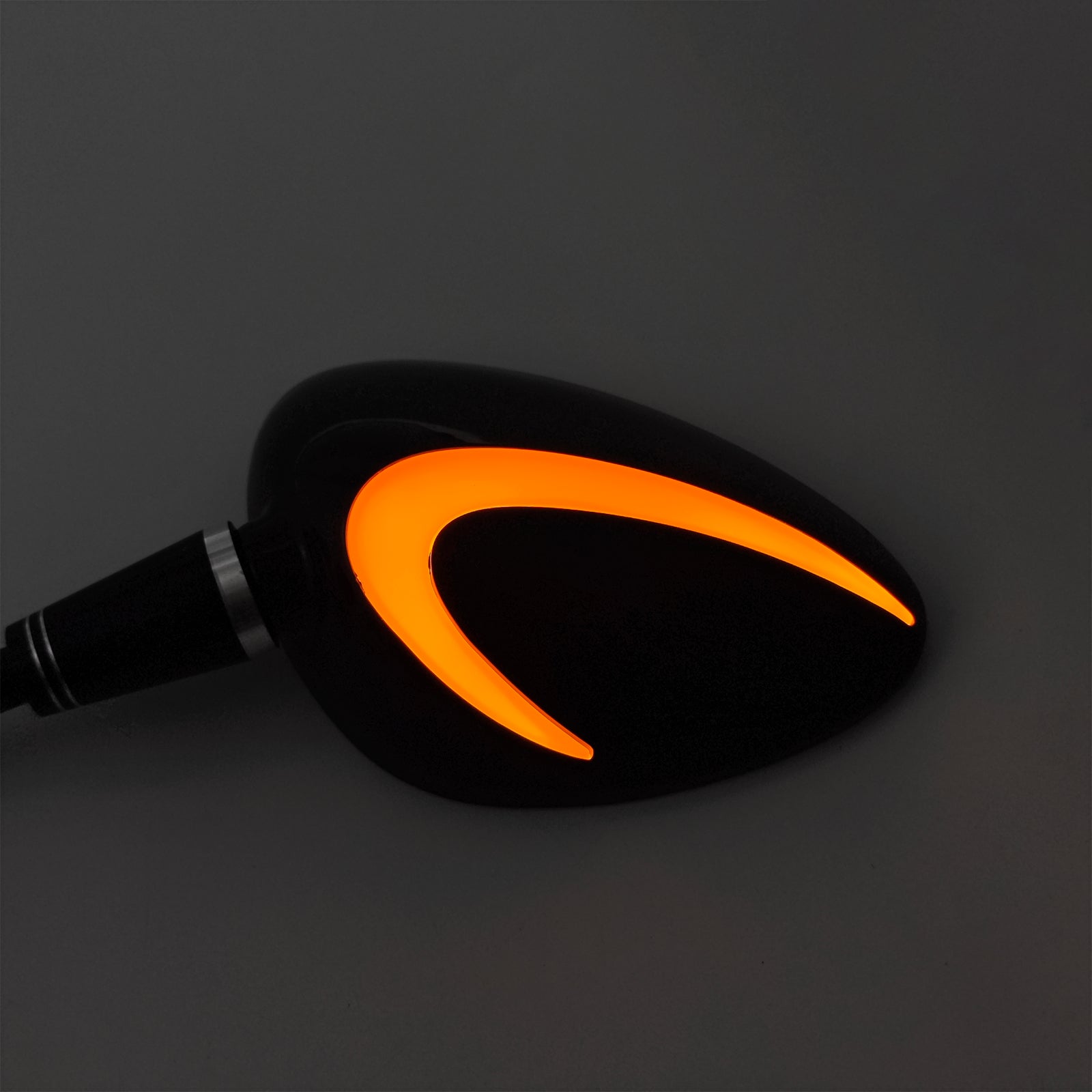 Paire de miroir du signal de virage à LED noir 10 mm Filetage droit pour Piaggio Vespa