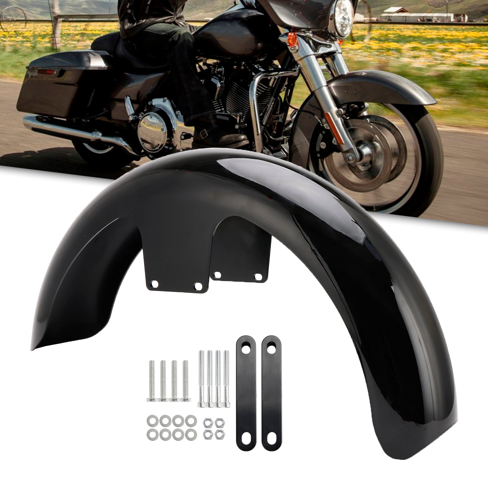 19" Predný blatník ABS pre Touring Electra Street Road Glide Baggers FLHT FLHR
