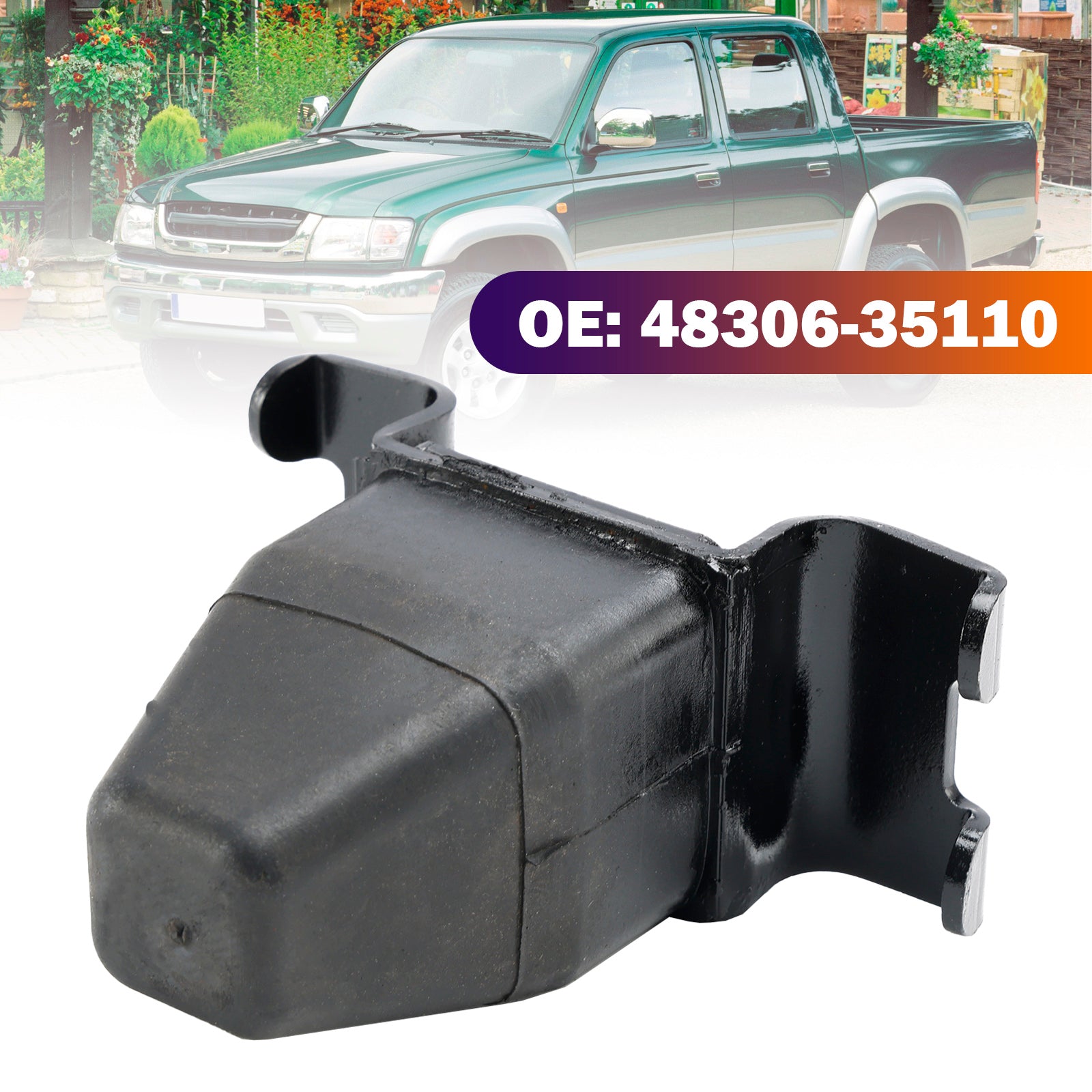 08/2001-07/2005 Toyota Hilux Pickup MK5 KDN165 2.5TD Achtervering Lente Bump Stop R/H OF L/H 48306-35110