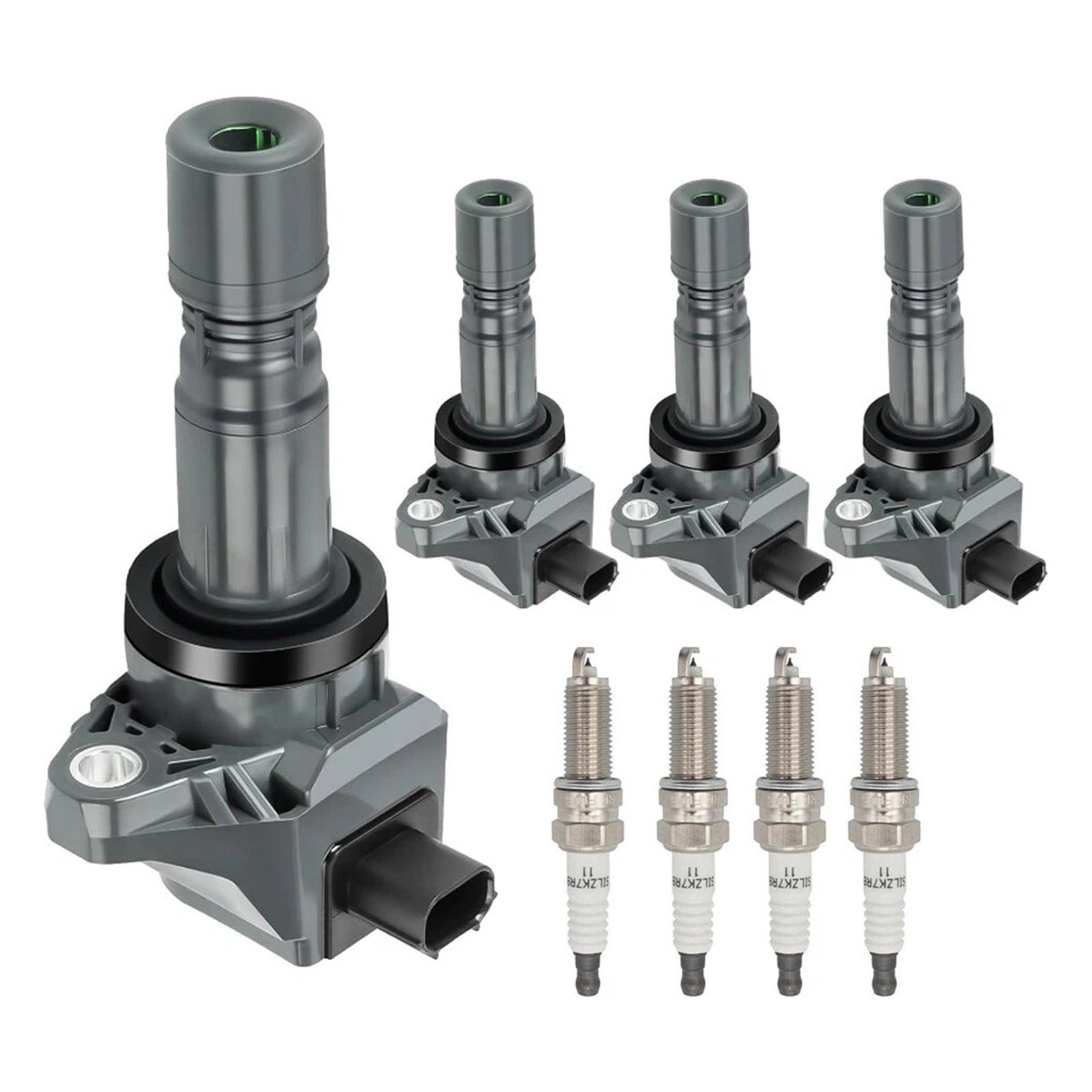 4x bobine d'allumage + 4x bougie d'allumage UF672 pour Acura ILX 2.0L Honda Civic HR-V 1.8L