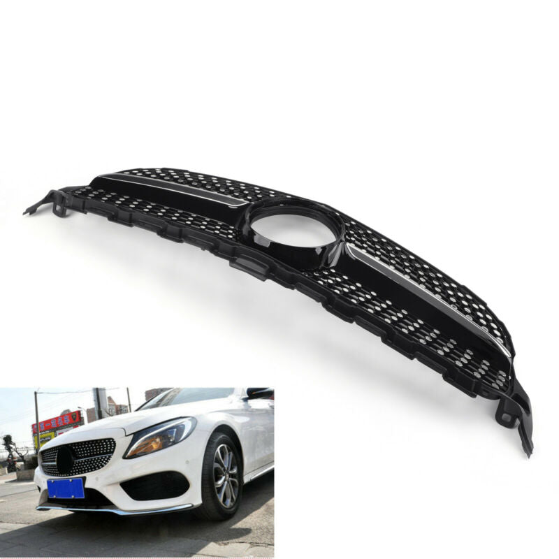 2015-2018 Benz W205 C Class C250 C300 C400 Front Diamond Grill Grille