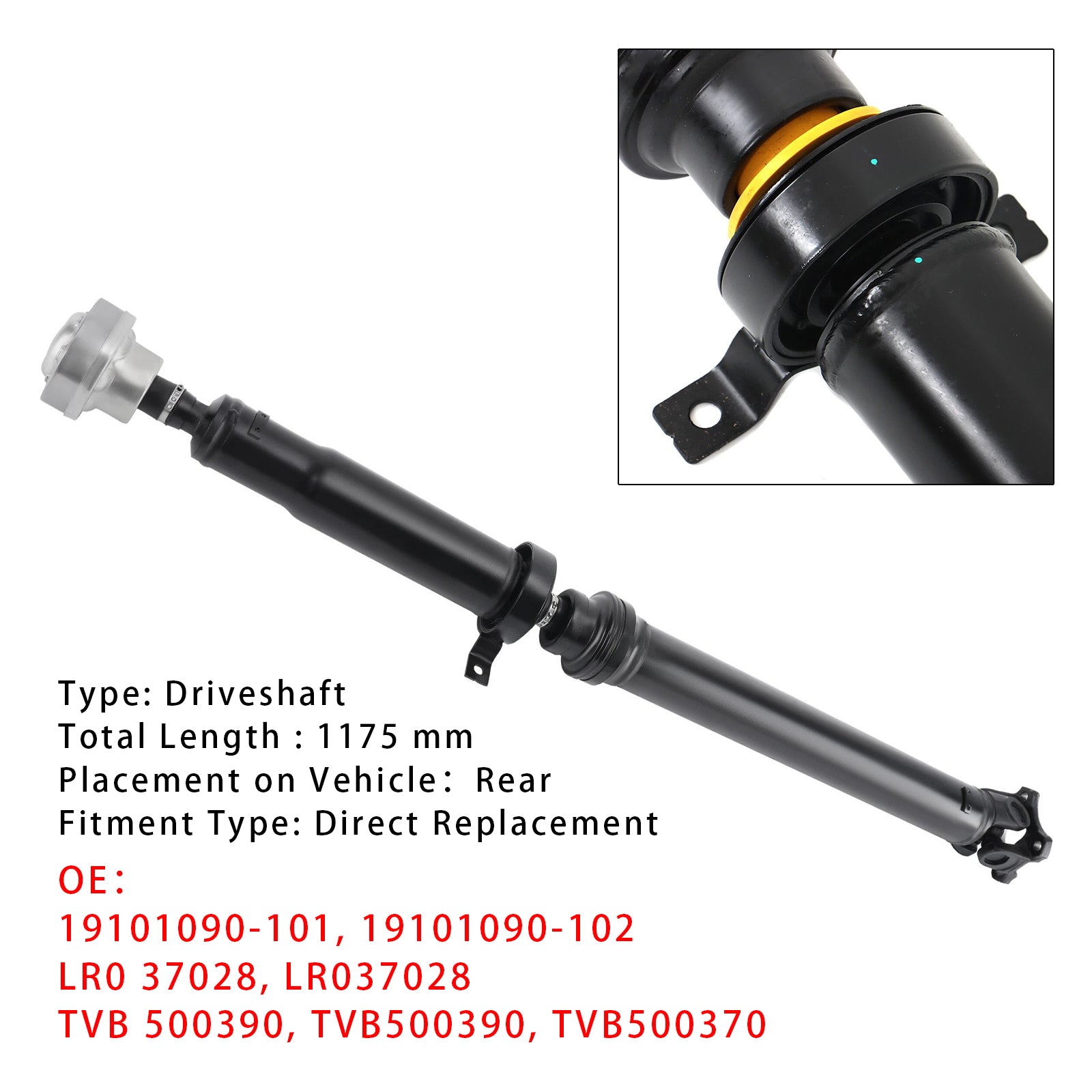 2006-2013 Land Rover Range Rover Sport Assemblée d'arbre d'entraînement arrière TVB500370