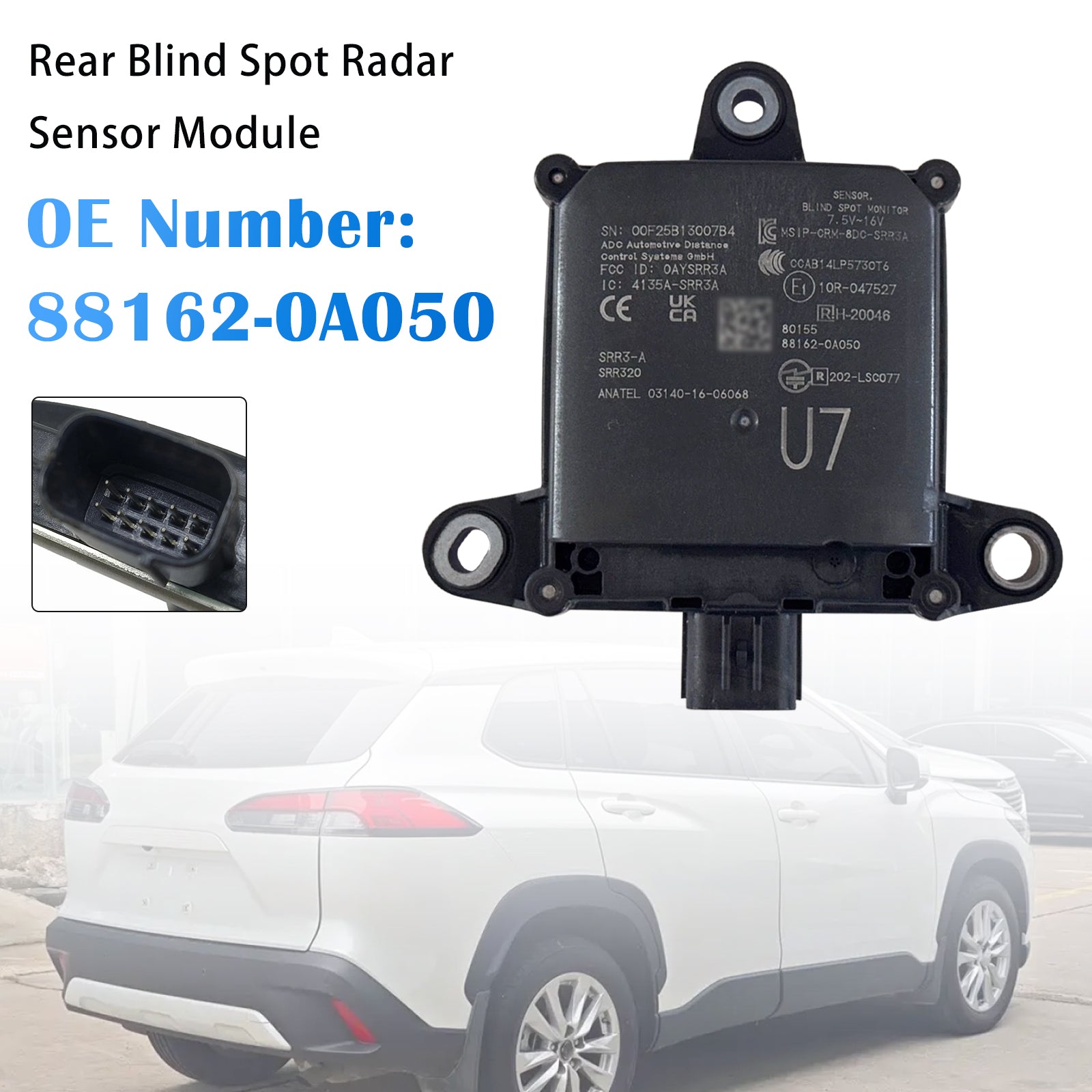 Rear Blind Spot Radar Sensor Module 88162-0A050 For Toyota Corolla Cross 2022-2025