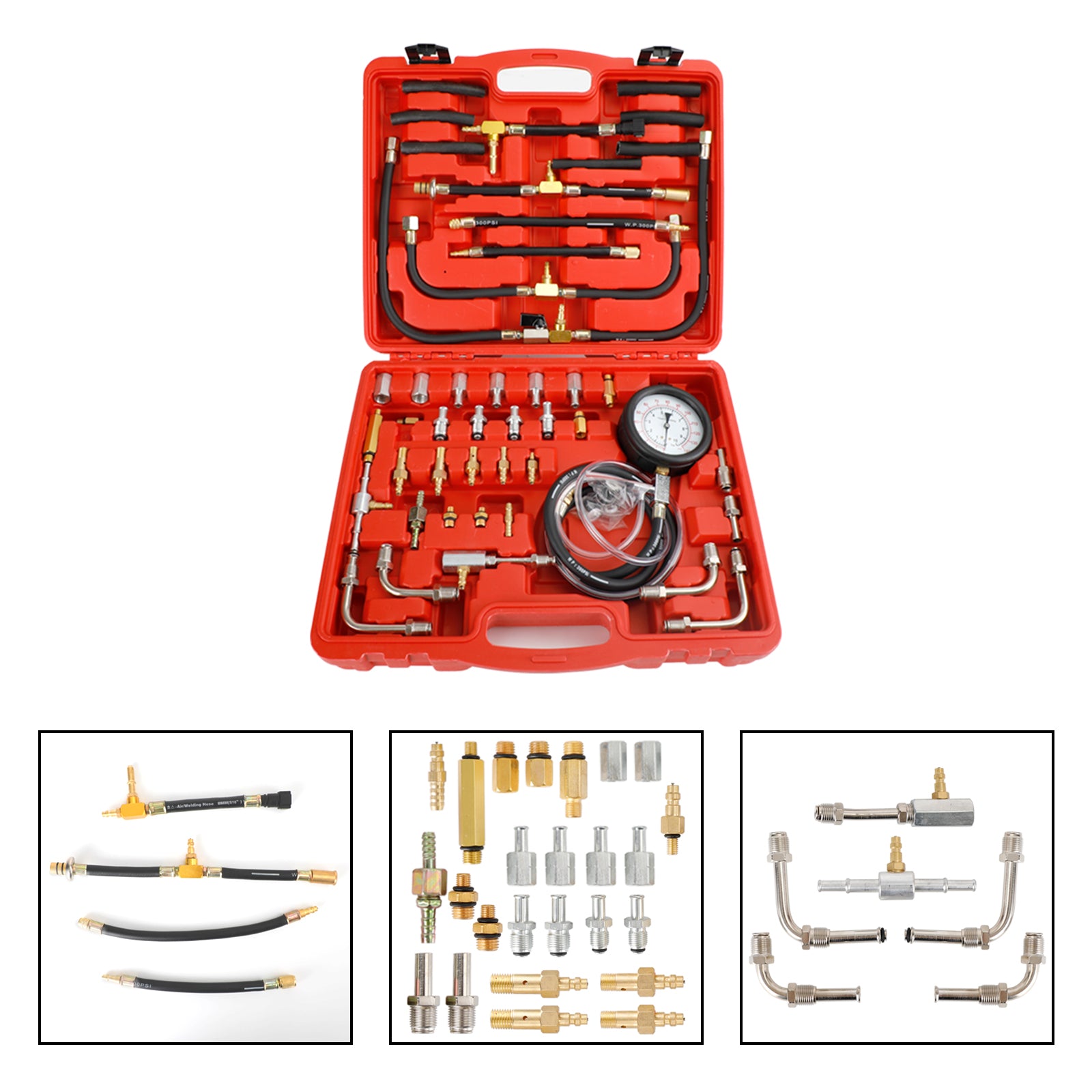 Kit de Test universel de testeur de pression de jauge d'injection de carburant ensemble d'outils de pompe de système de voiture