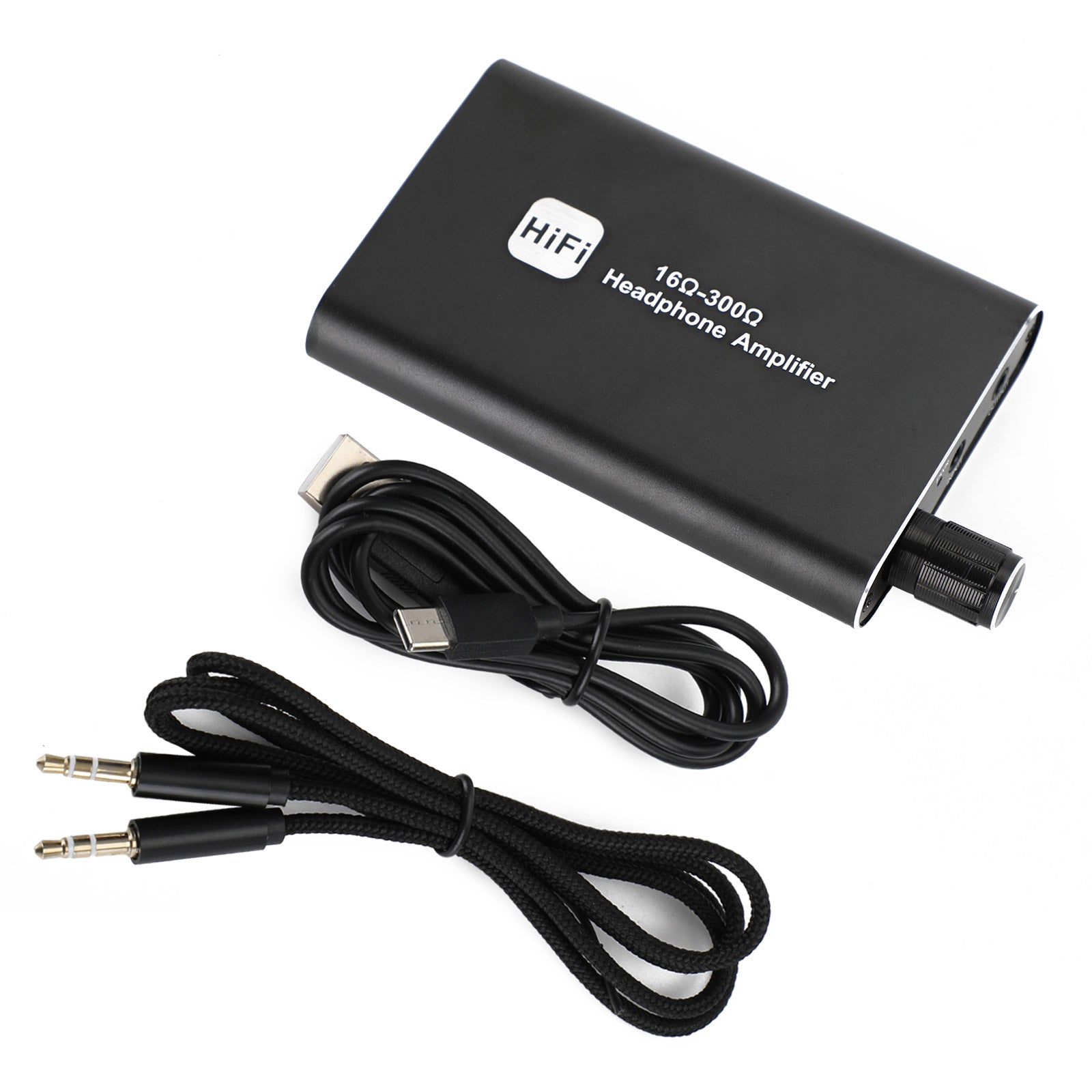 16Ω-300Ω HIFI Headphone Amplifier Portable Earphone AMP 3.5mm Audio w/ USB Cable