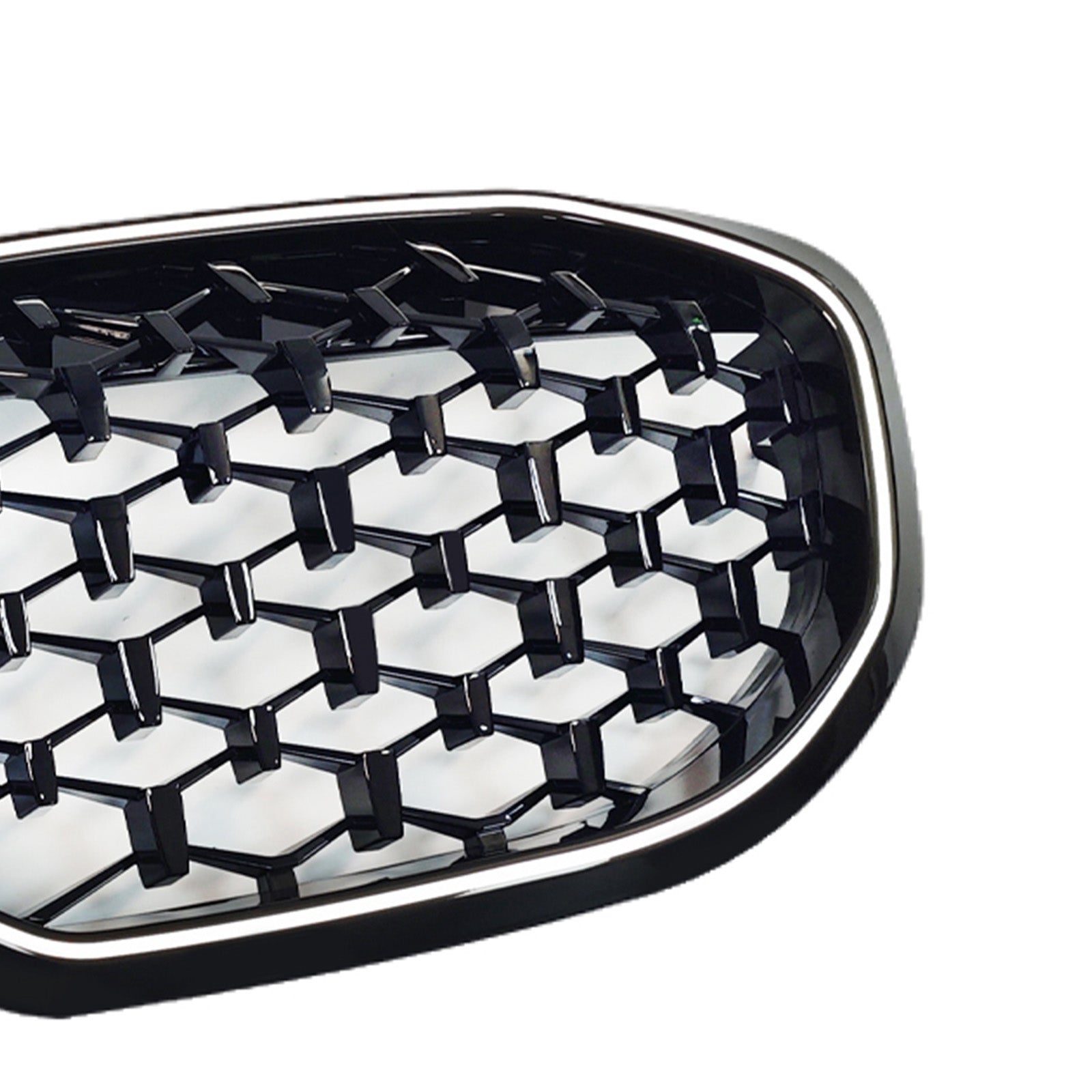 Diamond Front Kidney Grill Grille Fit BMW 1 Series F40 2019-2024 Gloss Black