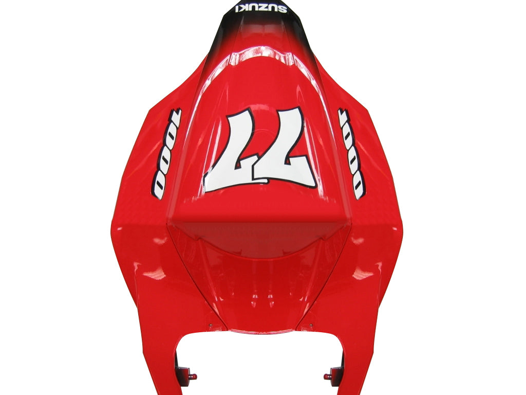 2007-2008 Suzuki GSXR 1000 Red Black No.77 GSXR Racing Fairings Generic