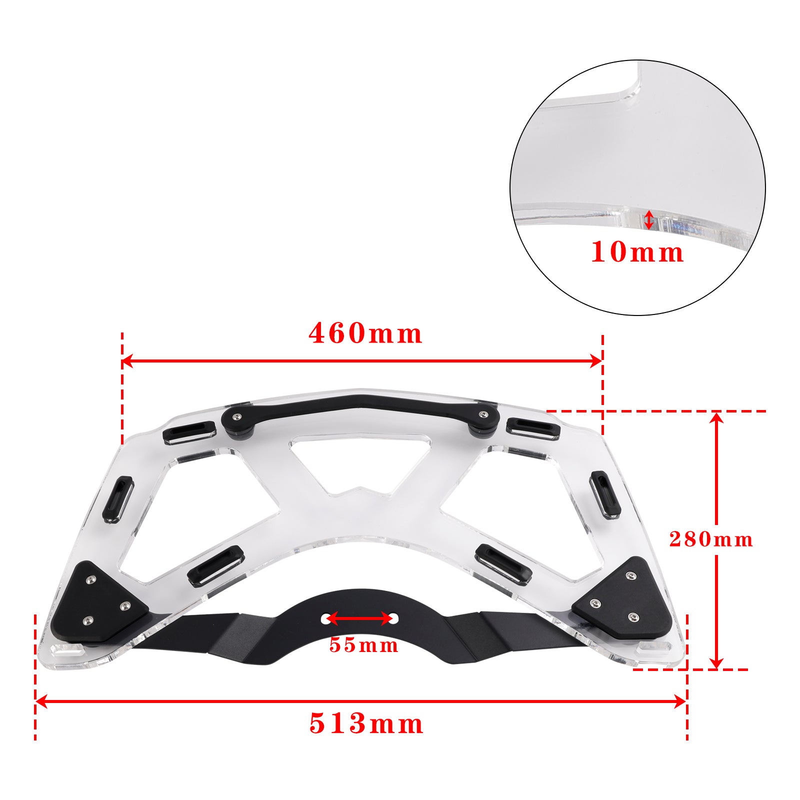 Porte-bagages supplémentaire sur le topcase pour BMW K1600 GTL 2011-2024