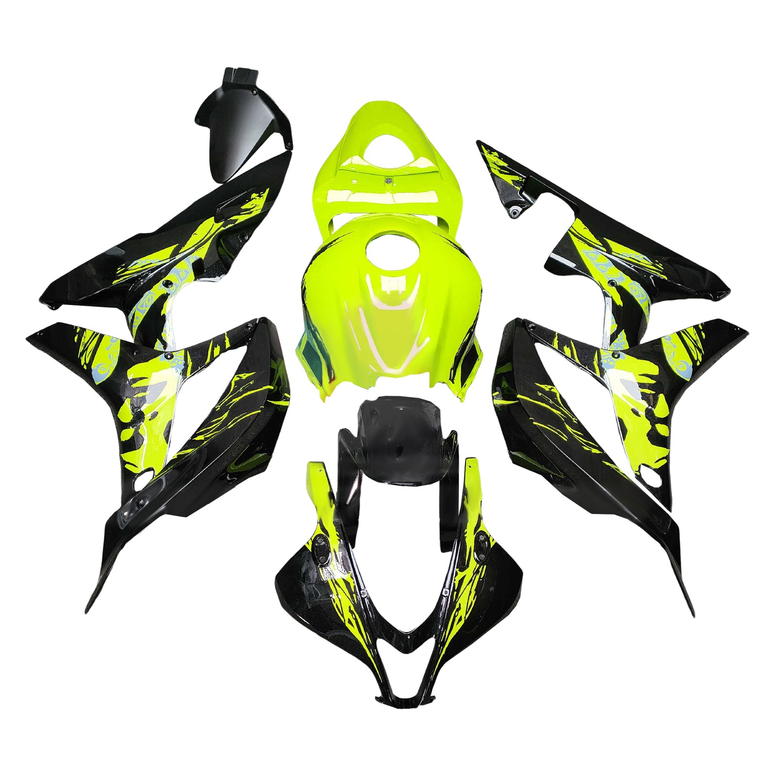 Injektionsmässa Kit Bodywork Plastic ABS för Honda CBR600RR 2007-2008 F5