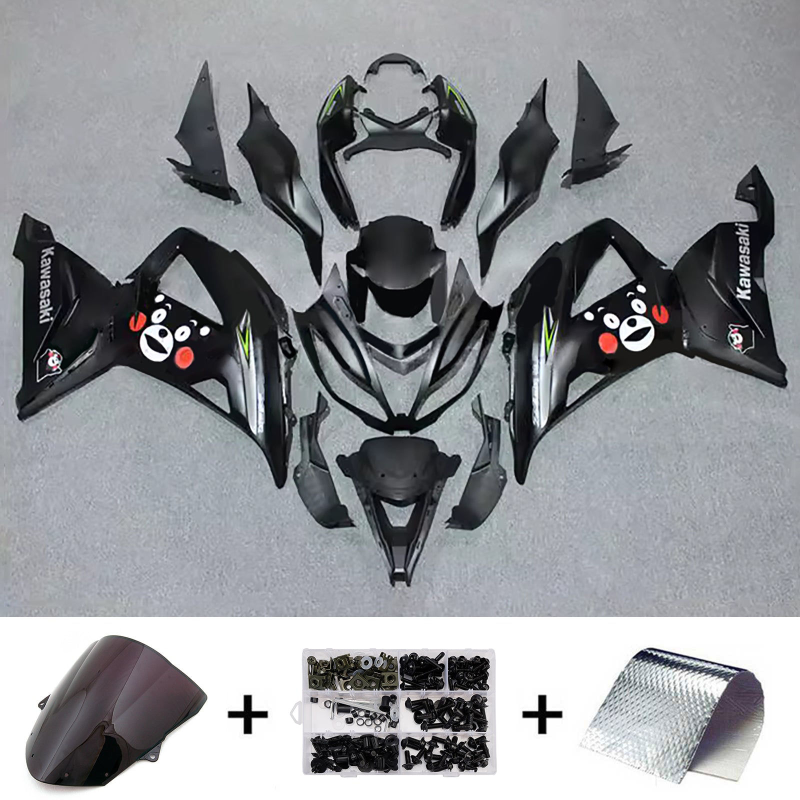 Kit carena iniezione carrozzeria in plastica ABS adatta per Kawasaki ZX6R 636 2013-2018