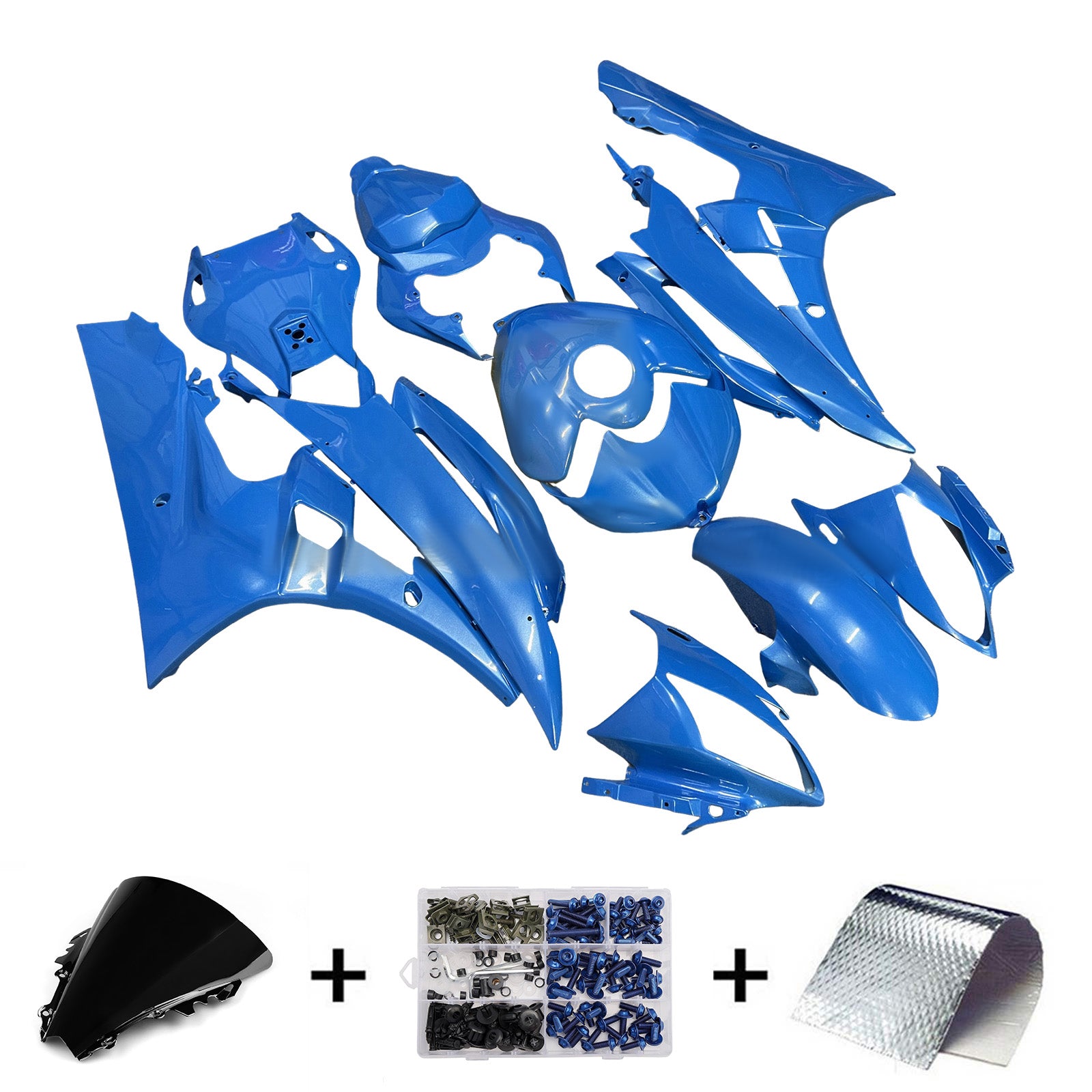 Kit de carénage d'injection carrosserie plastique ABS pour Yamaha YZFR6 YZF-R6 2006-2007