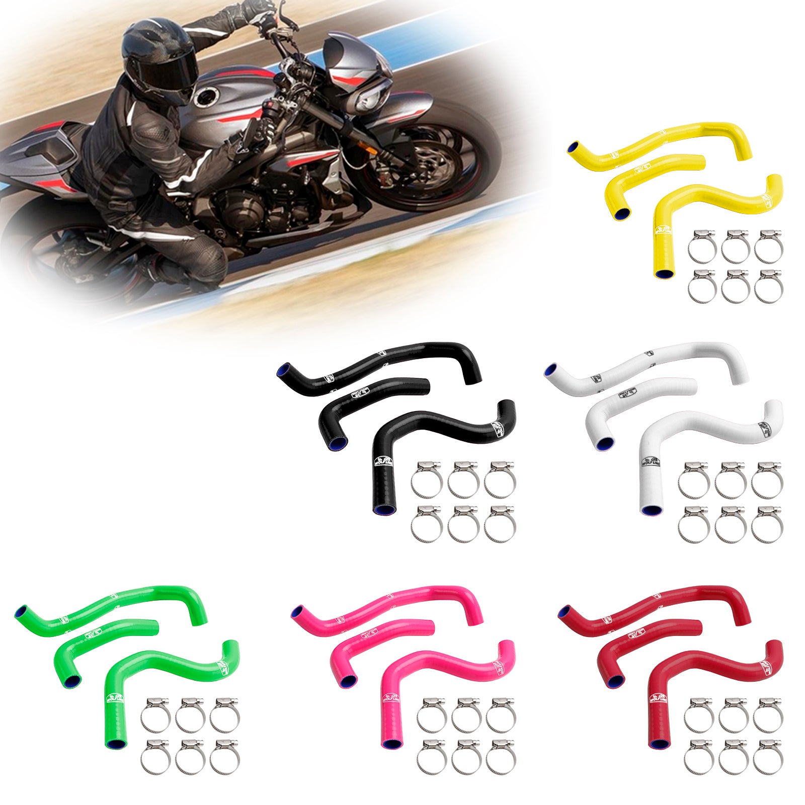 2020-2022 Street Triple 765 R RS Silicone Radiator coolant Hose kit