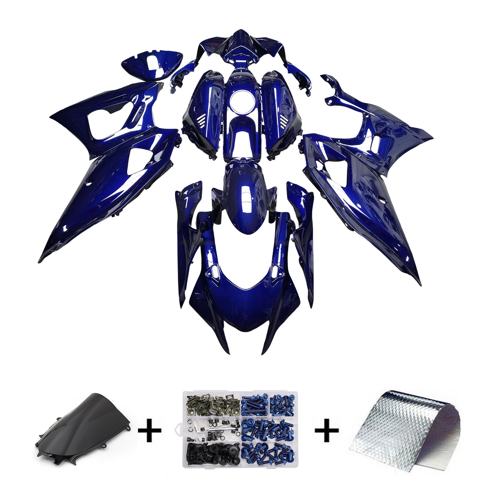 Kit de carenado de inyección, carrocería de plástico ABS apto para Yamaha YZF-R7 2021-2025