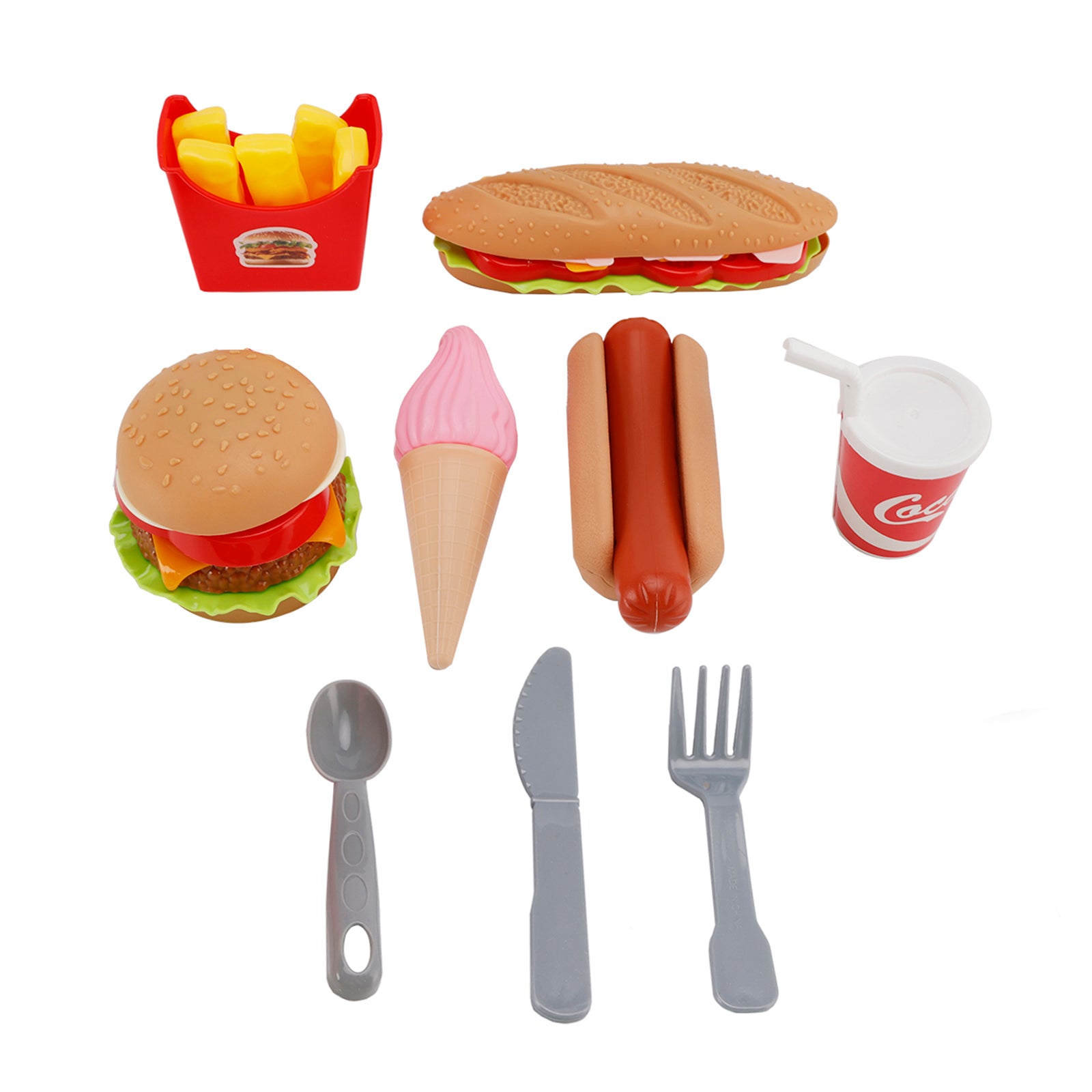 Sorvete de hamburger brincar com comida fingir brinquedos de cozinha conjunto infantil conjunto de brinquedos para criança