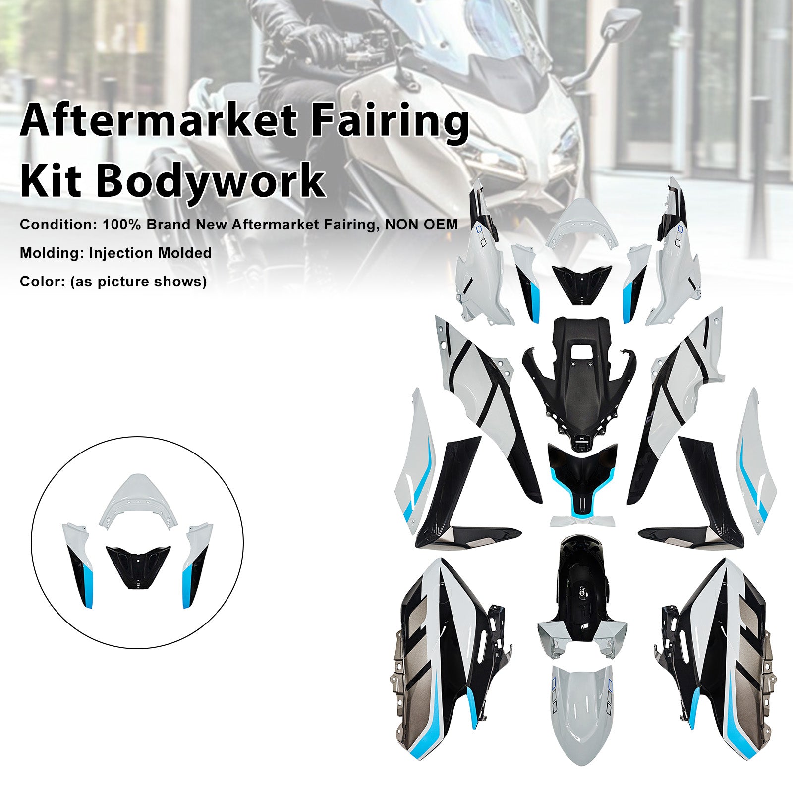 Kit de carénage de carrosserie par injection pour Yamaha TMAX560 2025-2026