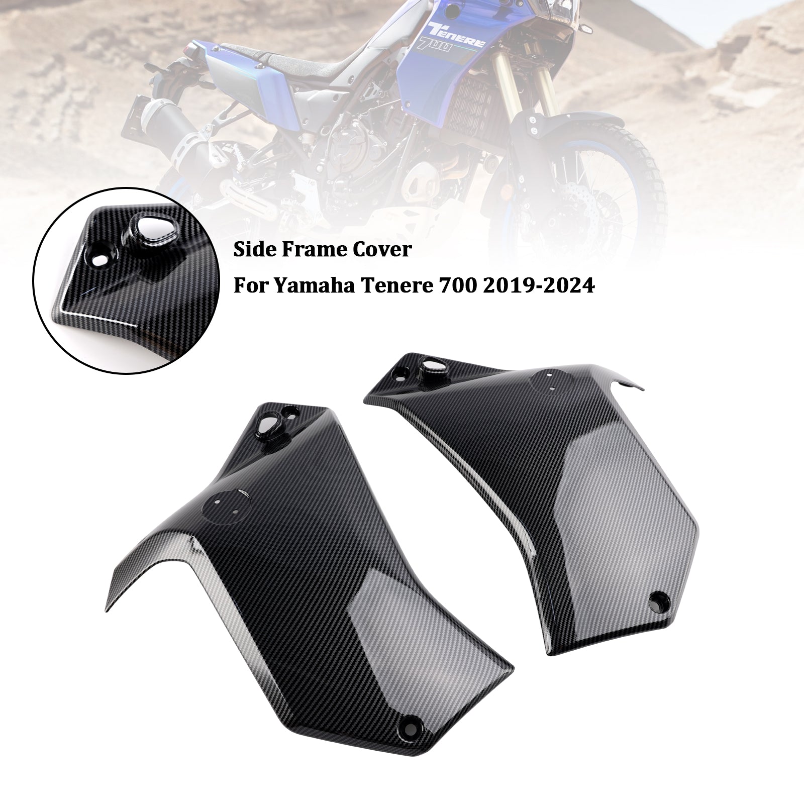 2019-2024 YAMAHA TENERE 700 SIDA RAMPANE PANEL SKOTSER Täckning