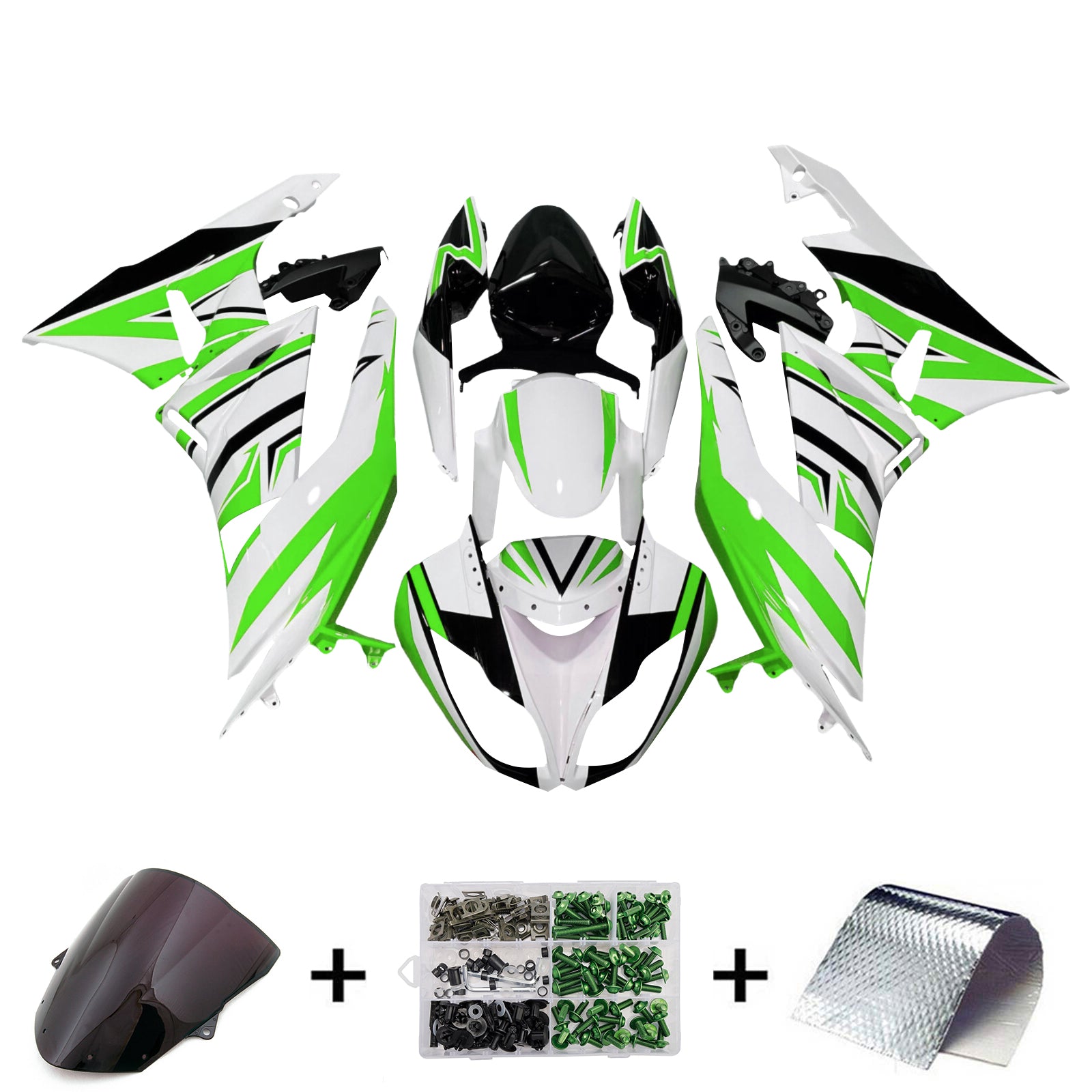 Injectiekuipset carrosserie kunststof ABS geschikt voor Kawasaki ZX6R 636 2009-2012