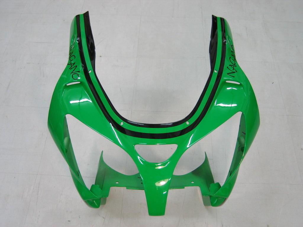 2000-2001 Kawasaki ZX 9R Fairings Green Black No.14 ZX9R Racing Generic