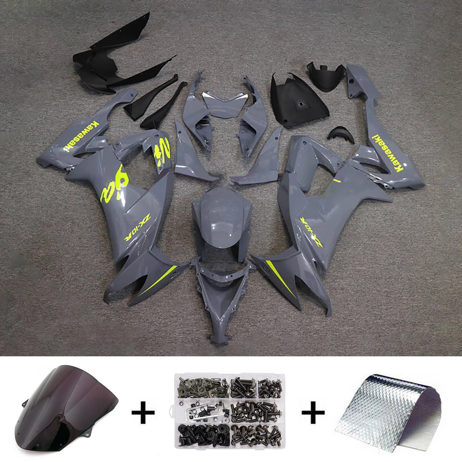 Injection Fairing Kit Bodywork Plastic ABS fit For Kawasaki ZX10R 2008-2010