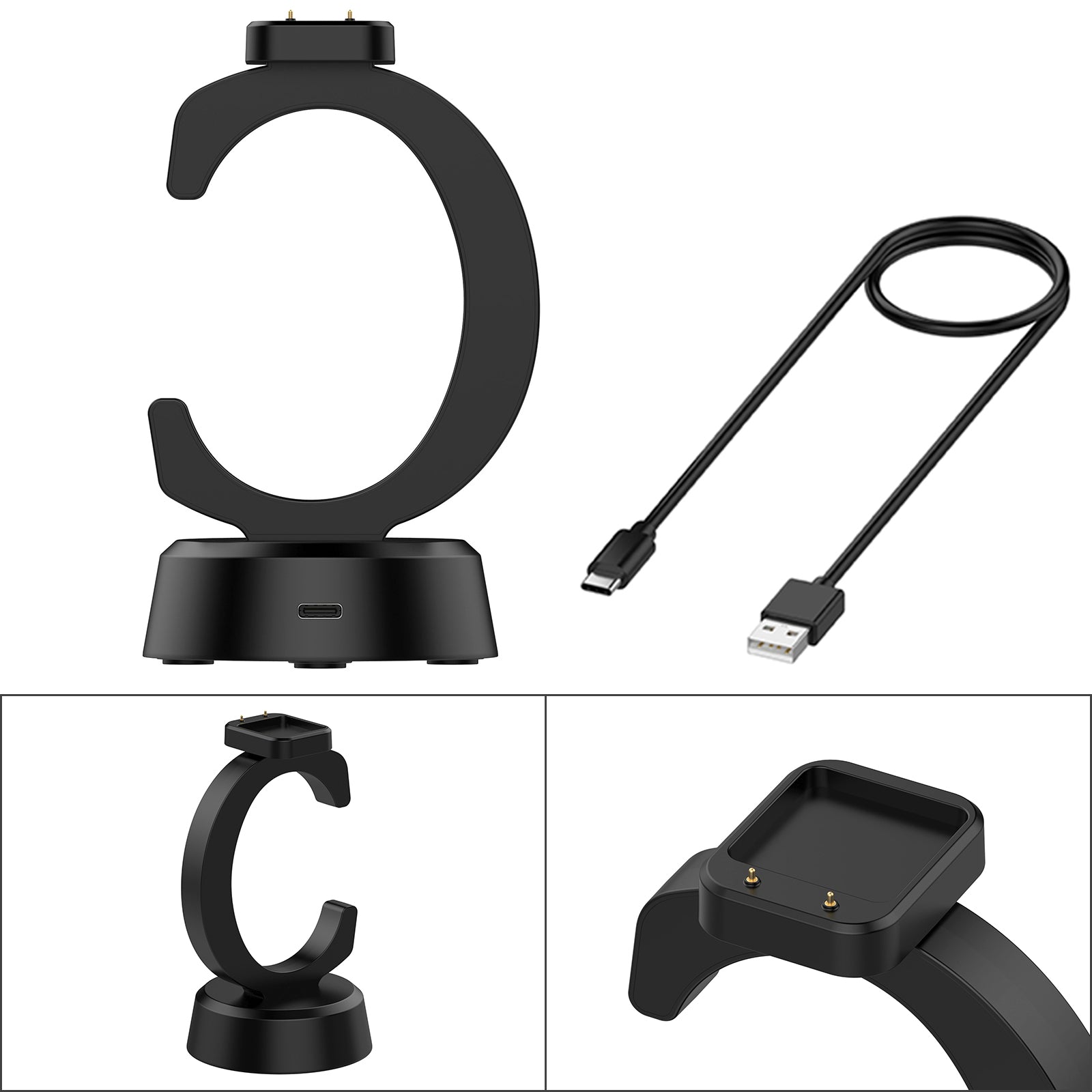 C-Shaped Charger Station Watch Watch nabíjanie Dock Stand for Huawei Band 10/9/8/7/6