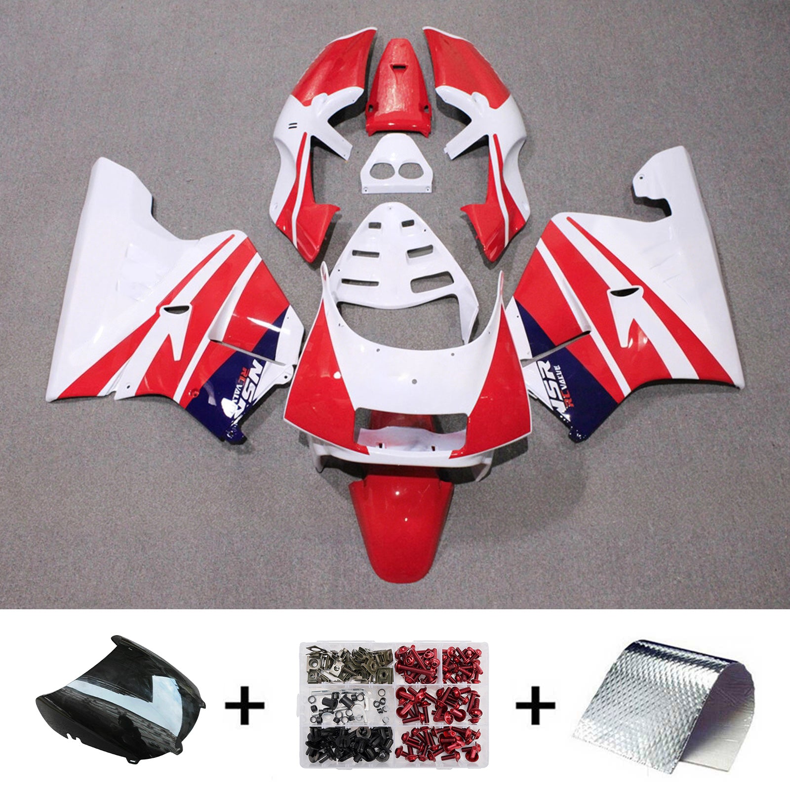 Injection Fairing Kit Bodywork Plastic ABS For Honda NSR250 PGM-3 1990-1993