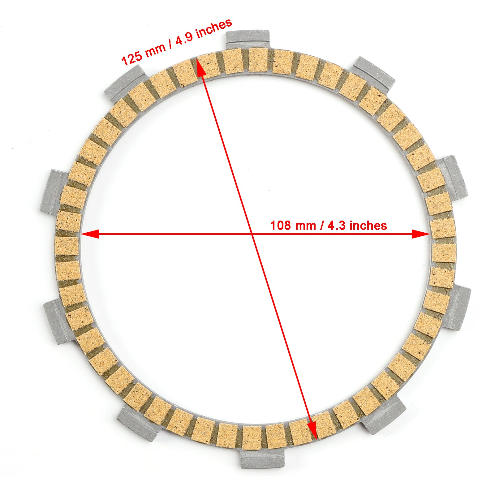 Clutch Friction Plate Kit for Kawasaki EX400 Ninja 400 2018-2024 13088-0593