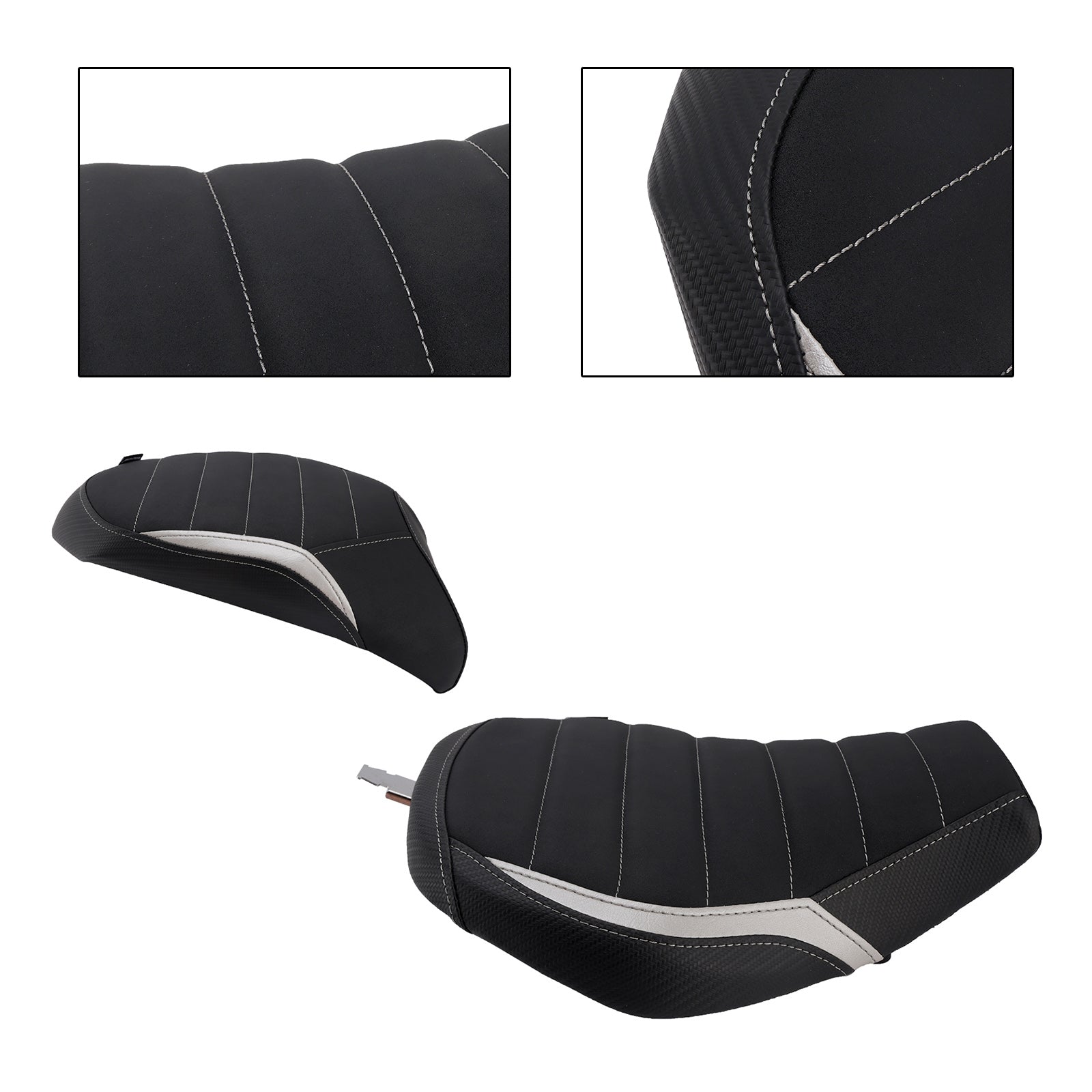 Driver&Passenger Seat Kit Rear Cushion Gray For Kawasaki Ninja H2 Sx 2022-2025