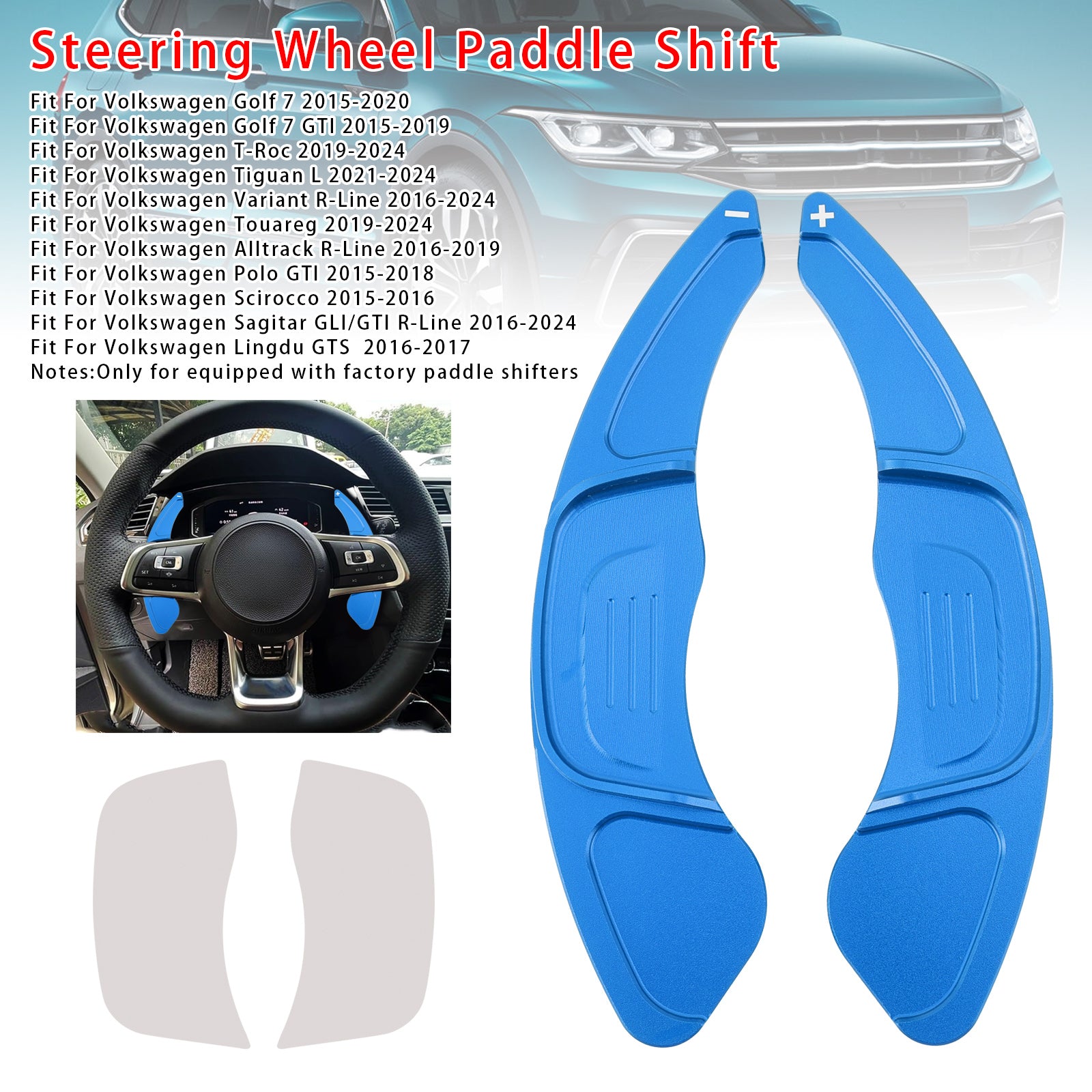 Stuurwiel schakelpeddelverlenging voor VW Golf 7 T-ROC