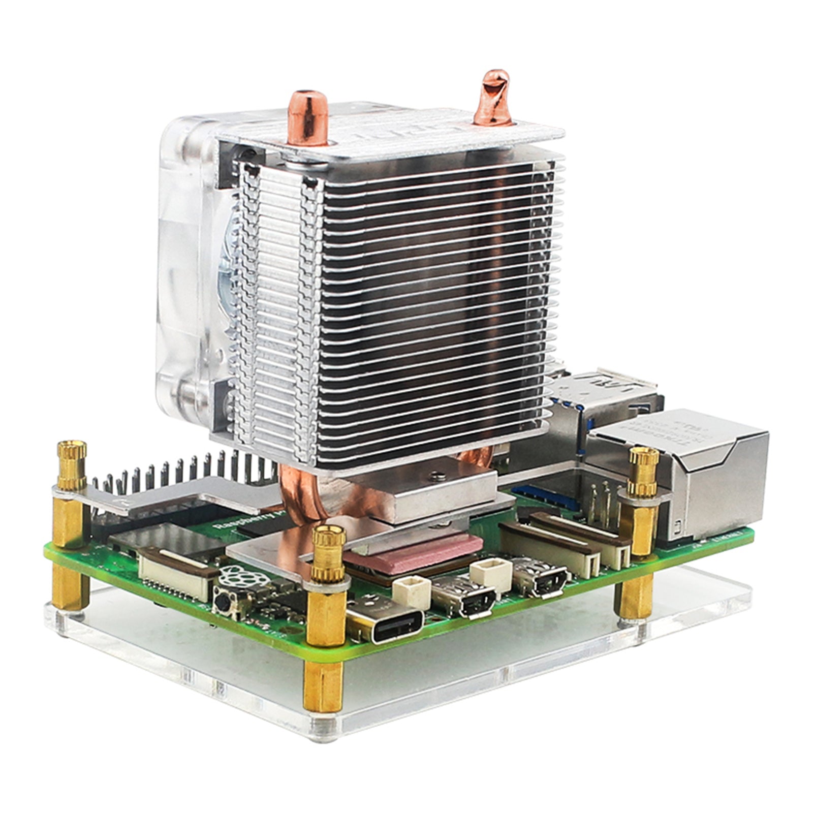 Raspberry Pi 5B tour ventilateur framboise glace tour radiateur Pi5 glace refroidissement radiateur