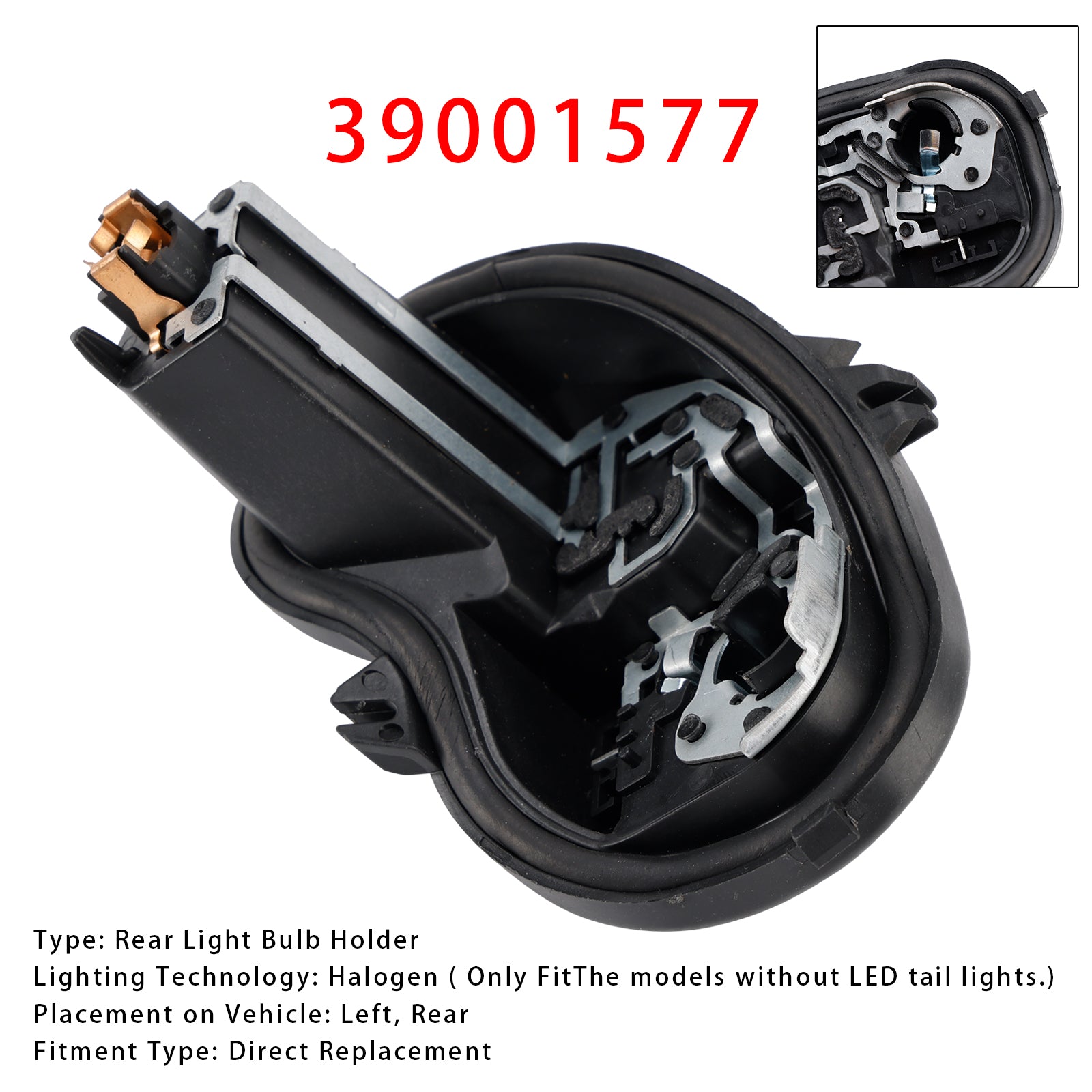 2016-2023 VAUXHALL ASTRA K 5 DOOR HATCHBACK Left Rear Light Bulb Holder 39001577