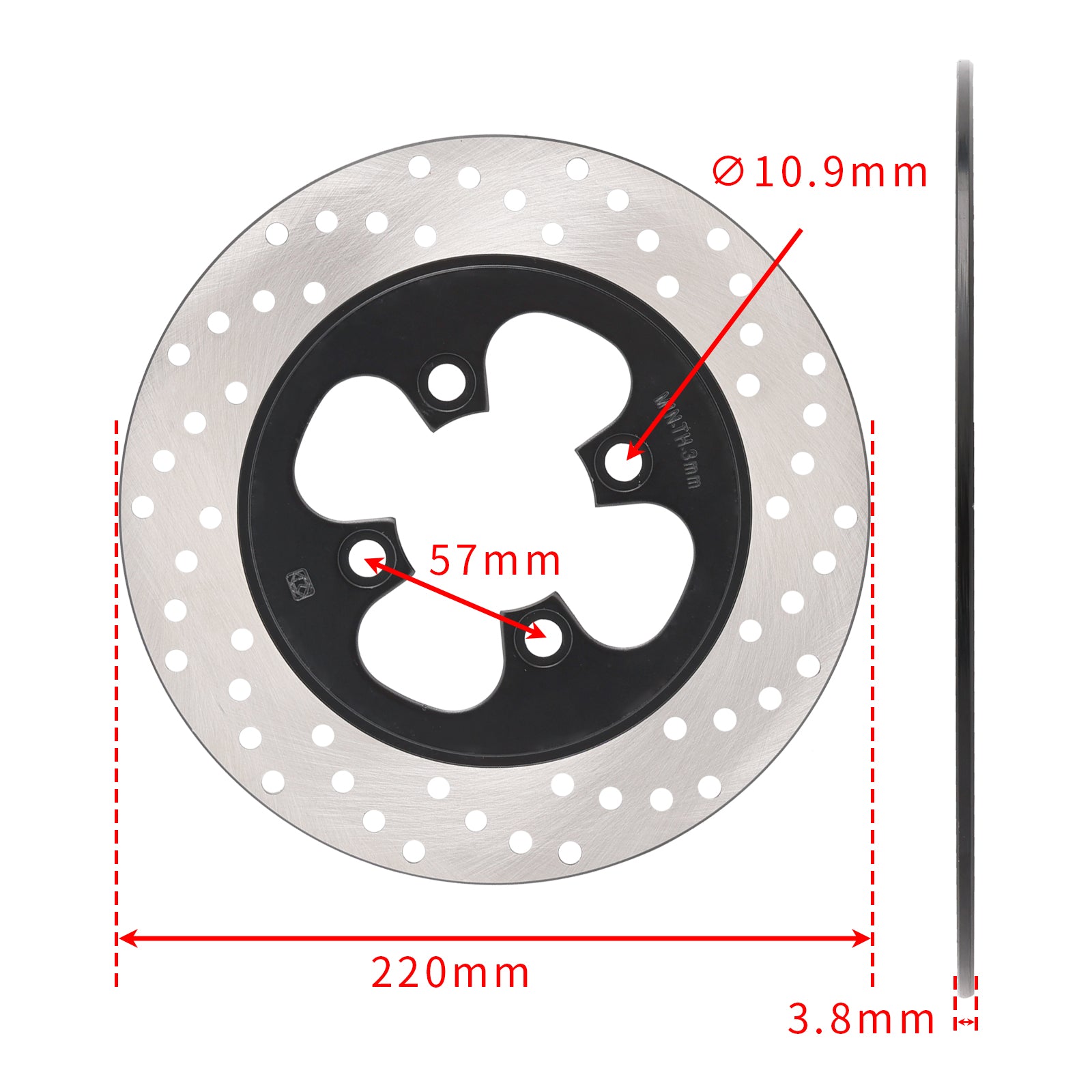 NIEUWE Achterremschijf Rotor 220mm Voor Motomel Skua 250/Brava Aquila 200