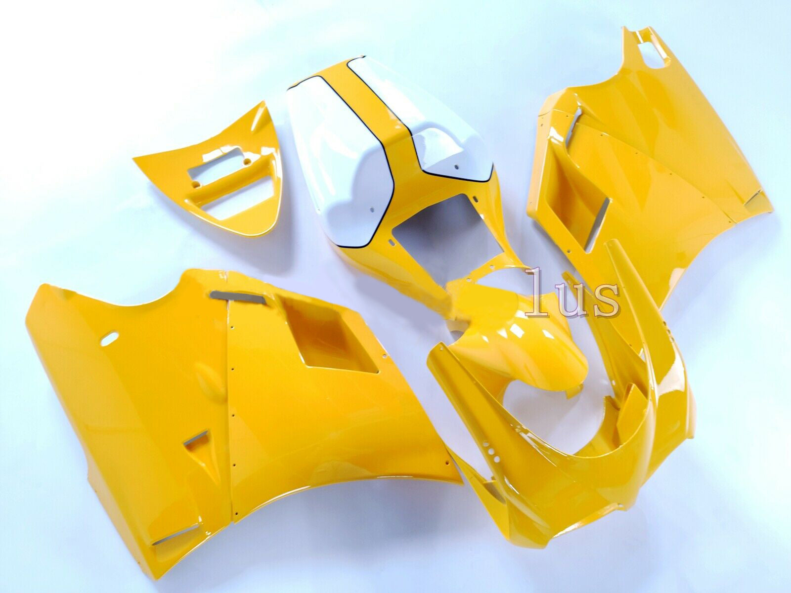 1996-2002 Ducati 996 748 Amotopart Kit Carénage Carrosserie ABS Jaune