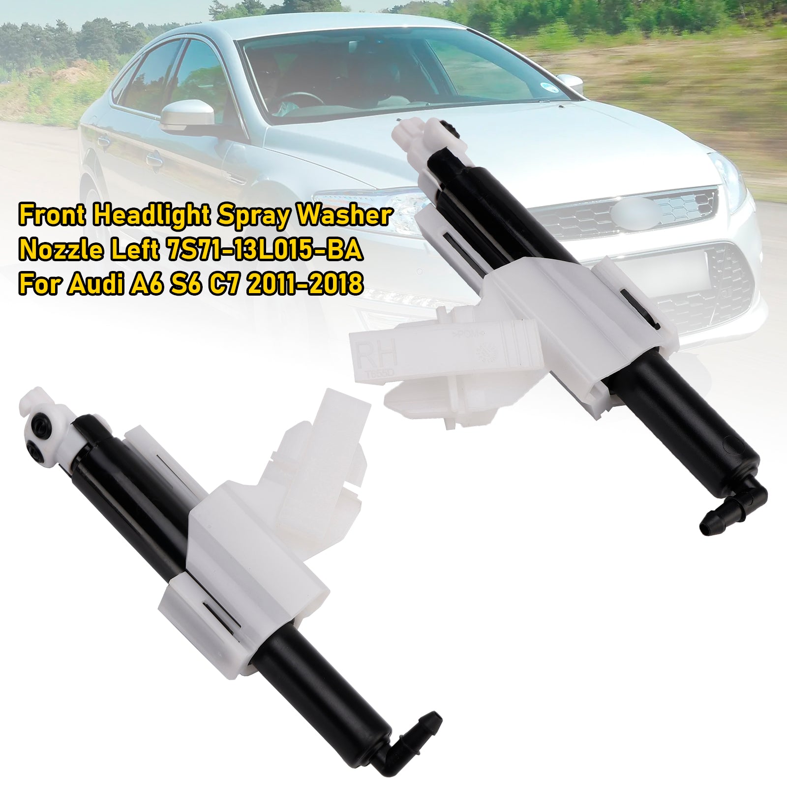 2007-2014 Ford Mondeo MK4 1 Pair Front Headlight Spray Washer Nozzle