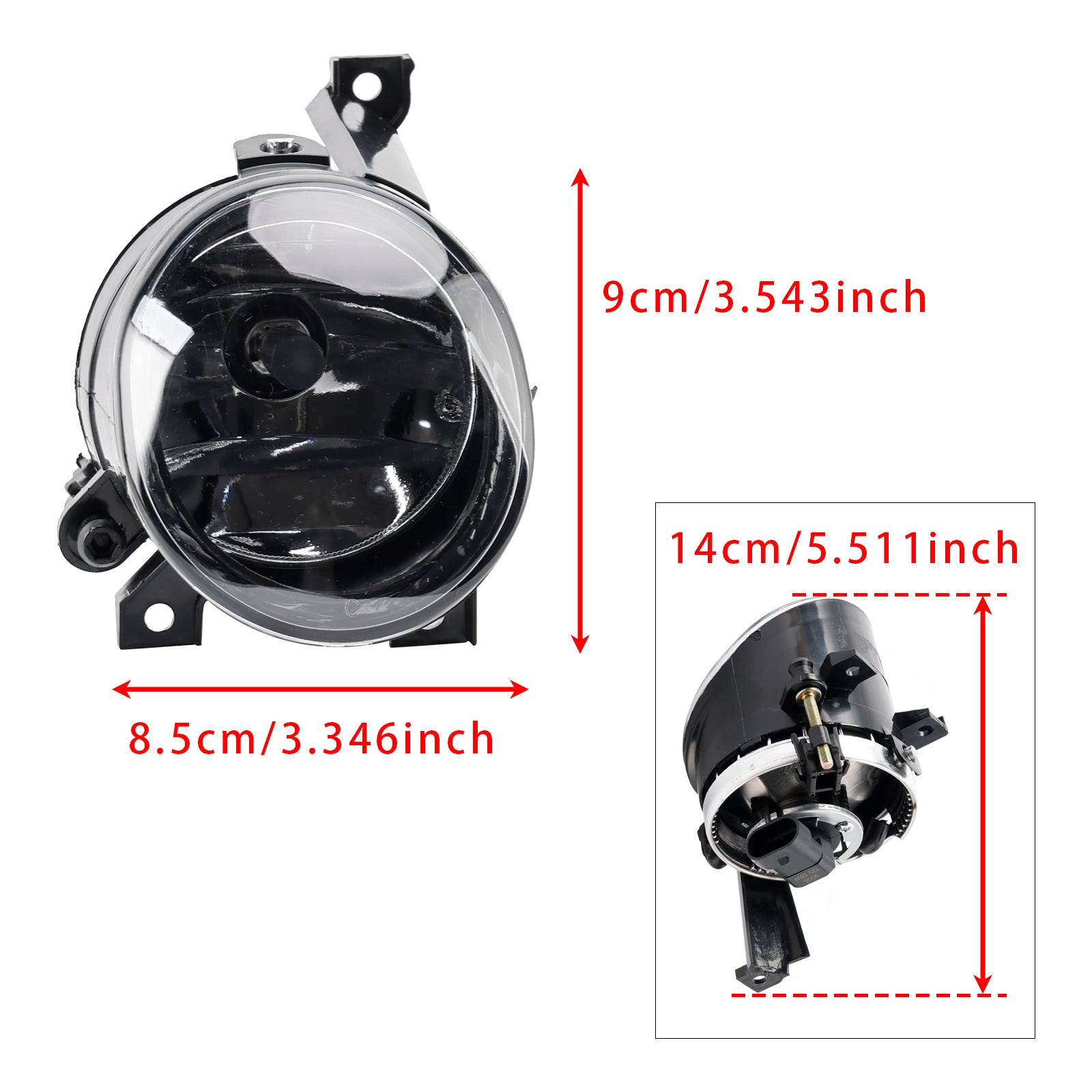 Pair Front Fog Light For Volkswagen Caddy 2004-2011 Touran 2003-2008