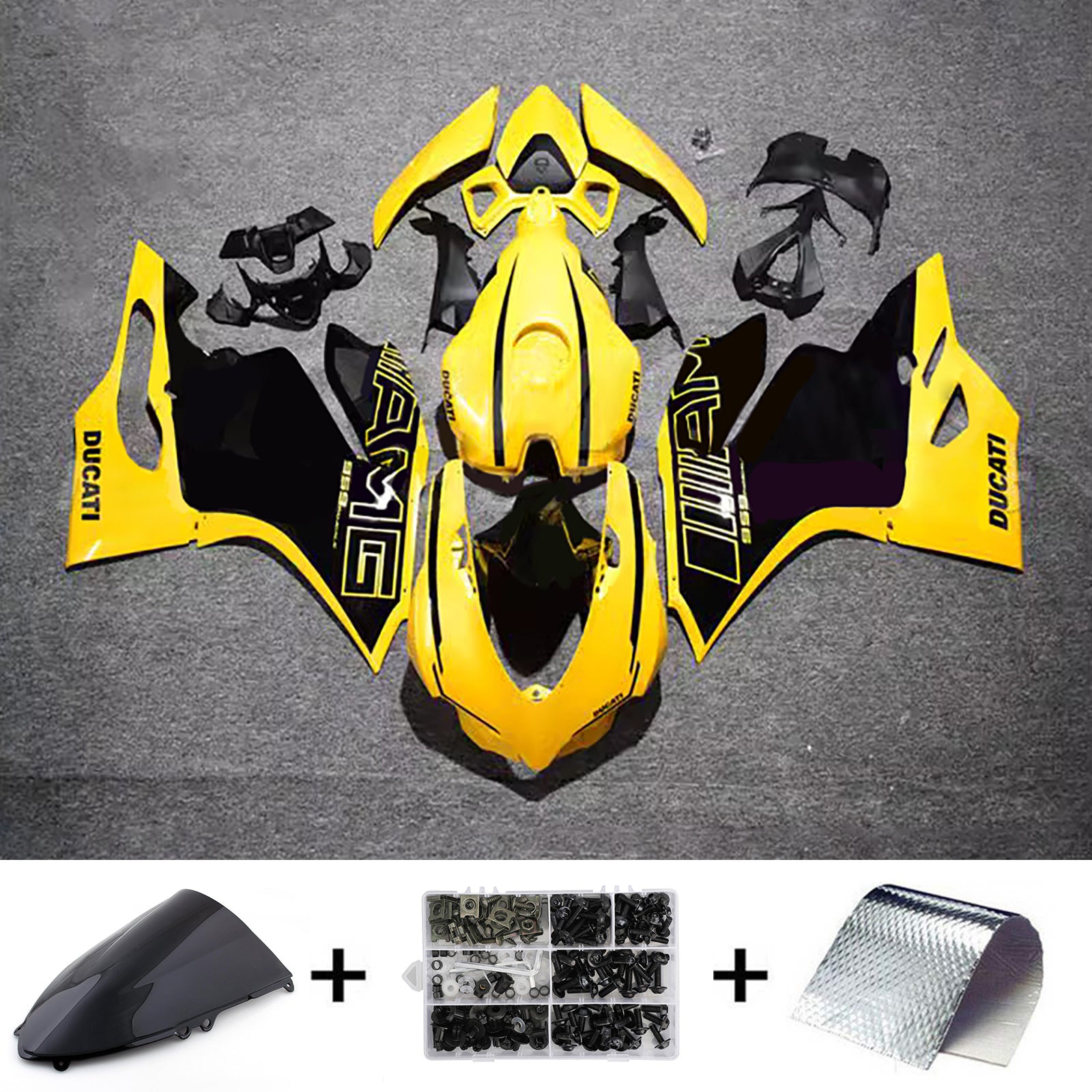 2012-2015 Ducati 1199 Injeksjon Fairing Kit Bodywork Plast Abs