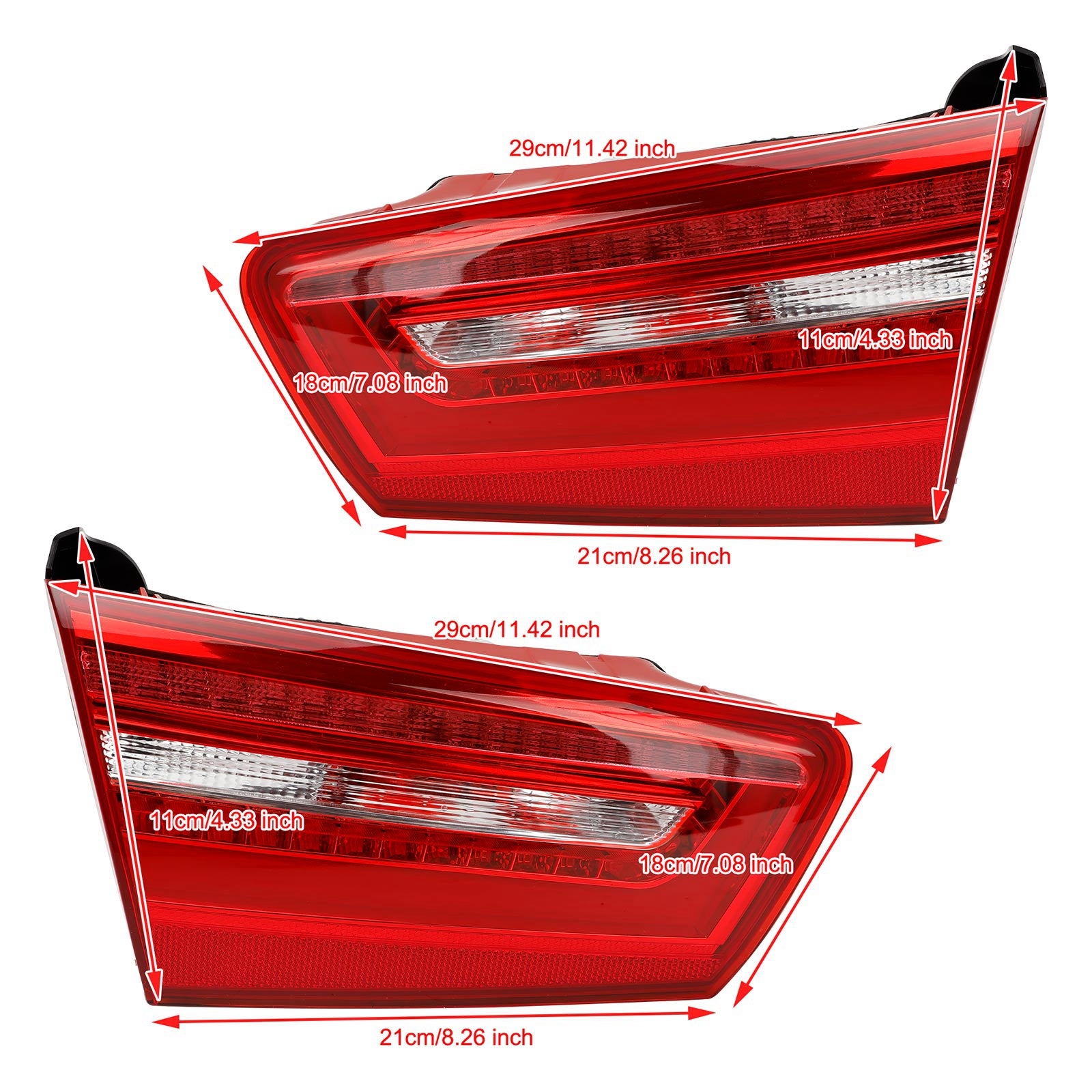 2012-2015  A6 C7 Car 4pcs Inner Outer LED Taillight Brake Light 4GD945093 4GD945094 Generic