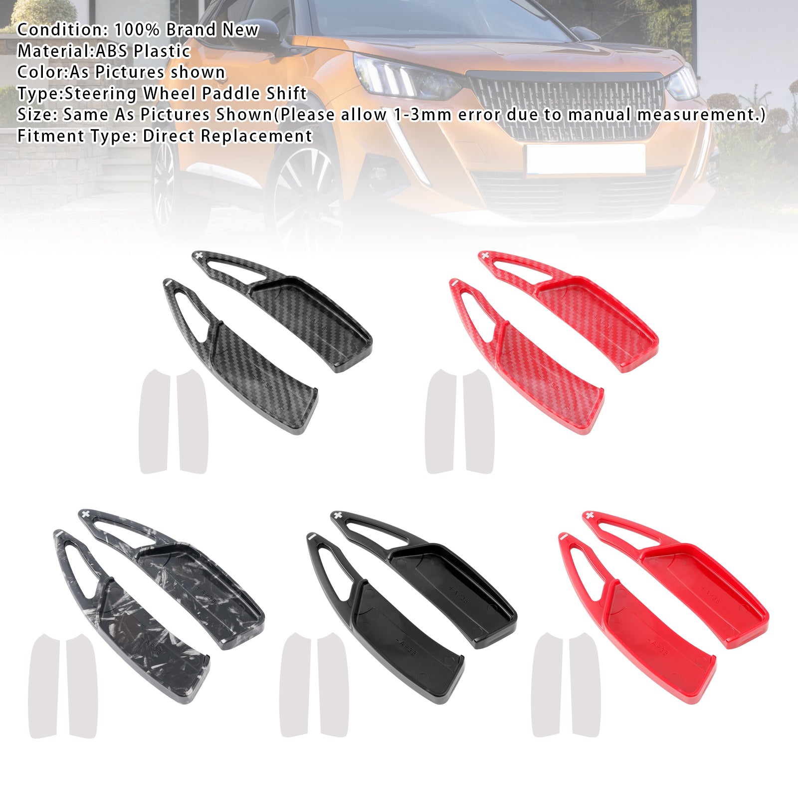 Steering Wheel Paddle Shifter Extension Fit For Peugeot 2017-2023