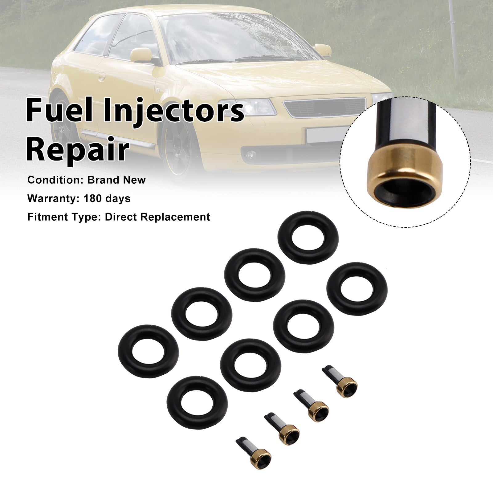 Fuel Injector Seal O-Ring 0280156063 Fit Audi A3 S3 1999-2003 TT 1998-2006
