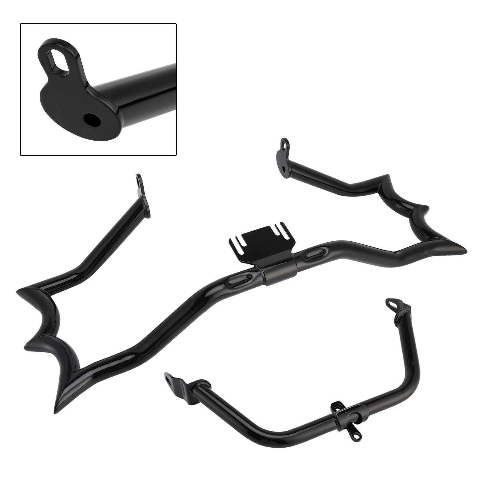 2009-2023 Touring Road King Bumper Engine Guard Fairing Mount Crash Bar Kit Chrome