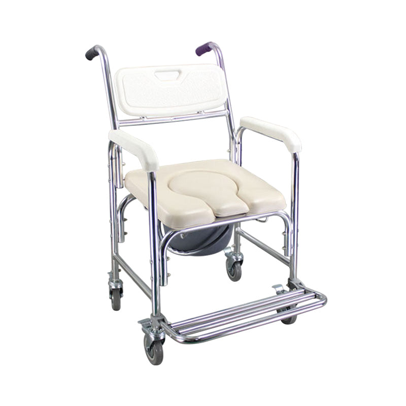 Fauteuil roulant de chaise de douche de Commode de toilette mobile à roues multifonctions pour personnes âgées